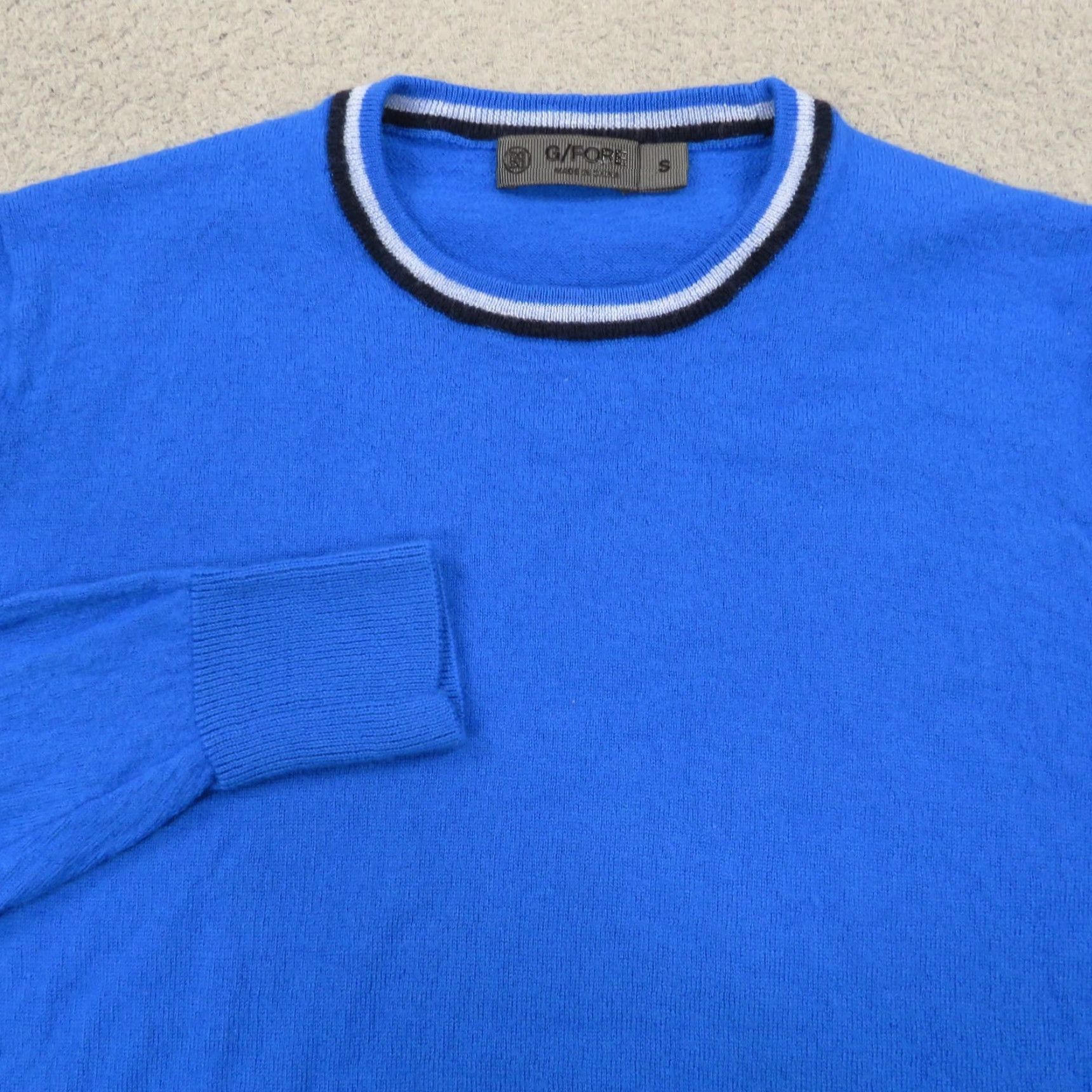 G/FORE G/FORE Sweater Mens S Merino Wool Pullover Crew Navy Cerulean Blue Golf Casual Size US S / EU 44-46 / 1 - 2 Thumbnail