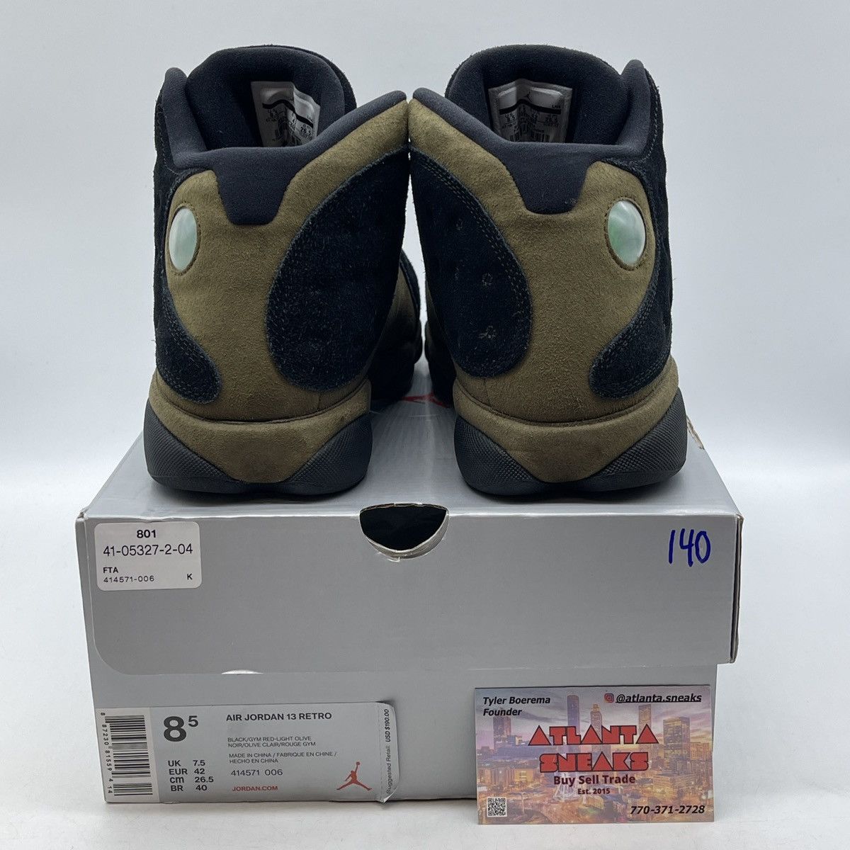 Jordan Brand Air Jordan 13 olive Size US 8.5 / EU 41-42 - 3 Thumbnail