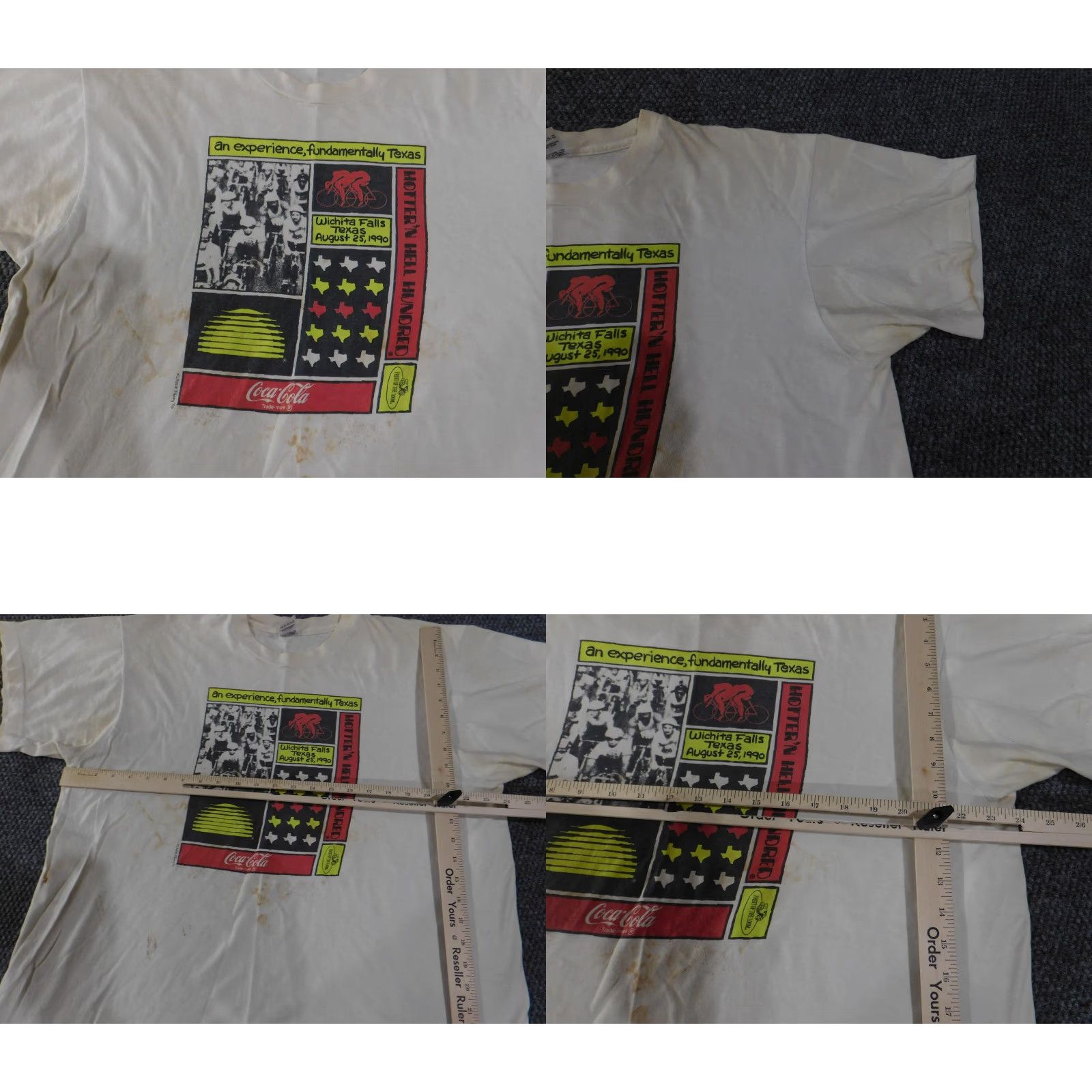 Fruit Of The Loom VINTAGE Hotter'N Hell Hundred Shirt Mens 2XL 1990 Coca-Cola Made USA Cycling 90s Shirt Size US XXL / EU 58 / 5 - 8 Thumbnail