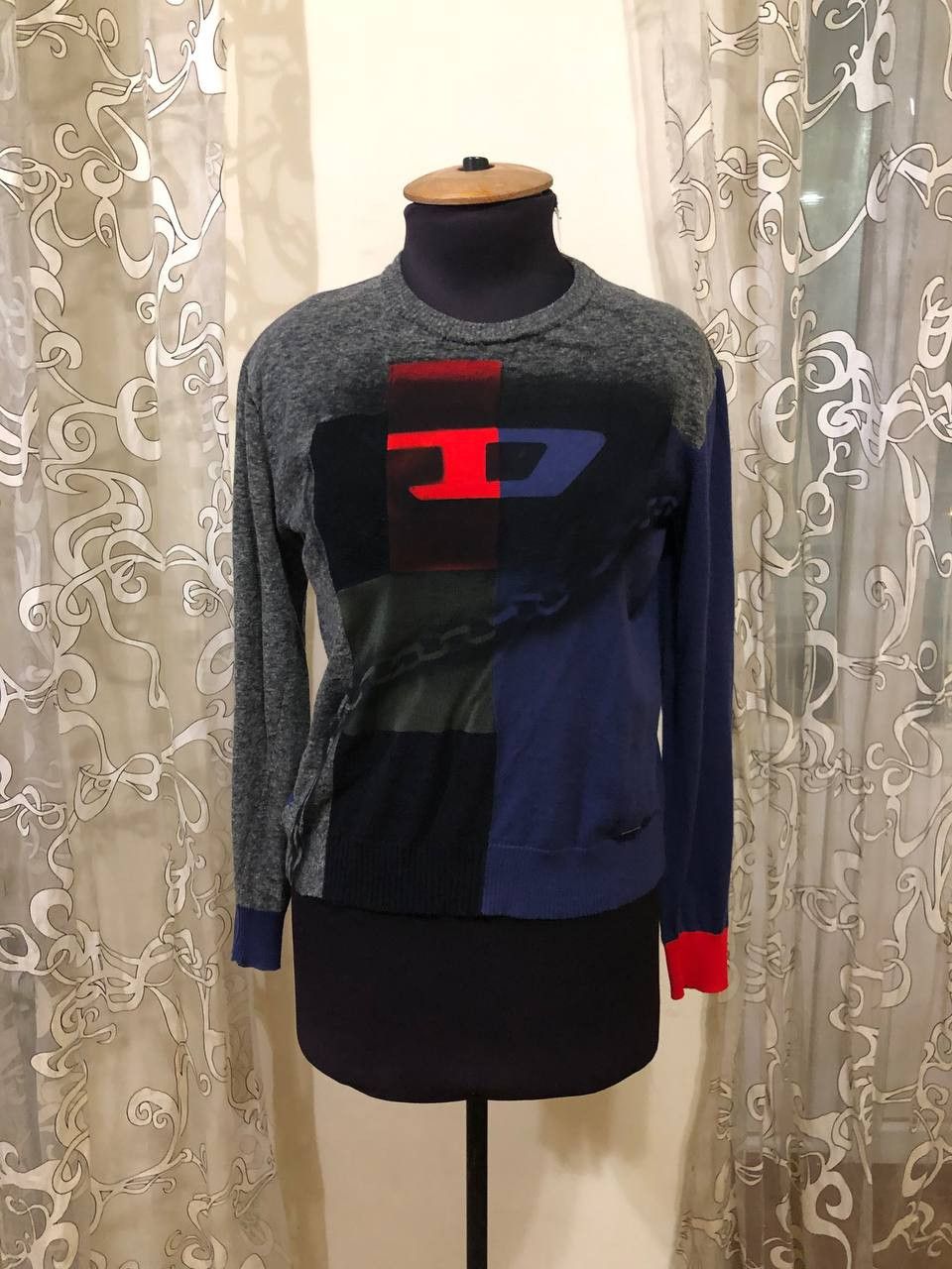 Diesel Diesel Big Logo Sweater Sweatshirt Knitwear Knitting Vintage Size M / US 6-8 / IT 42-44 - 1 Thumbnail