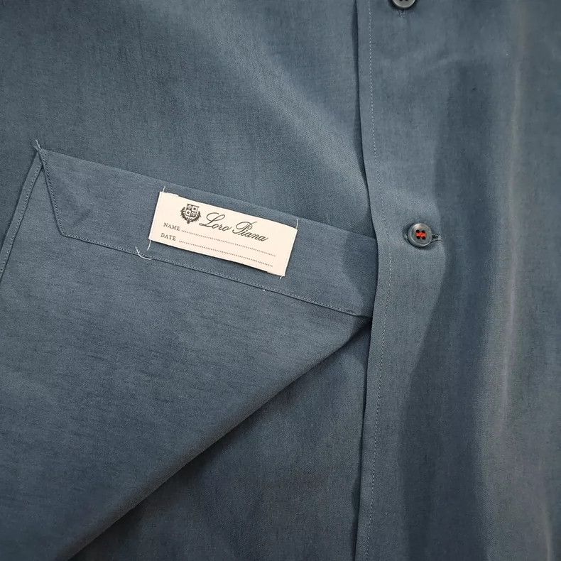 Loro Piana LORO PIANA 100% silk shirt + show jeans Size US XL / EU 56 / 4 - 5 Thumbnail