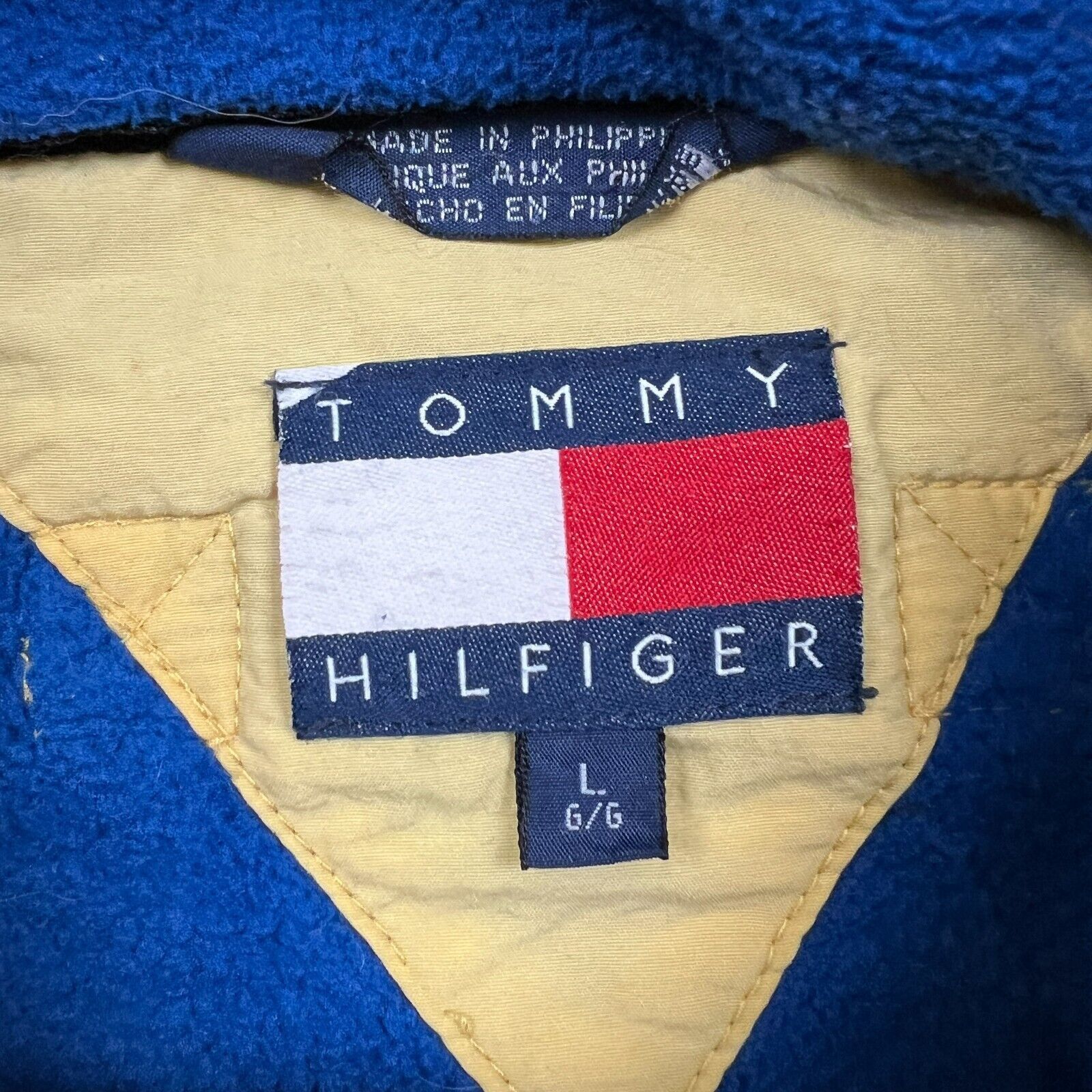 Tommy Hilfiger × Vintage Vintage 90s Tommy Hilfiger Fleece Large Full Zip Tommy Flag Size US L / EU 52-54 / 3 - 10 Thumbnail