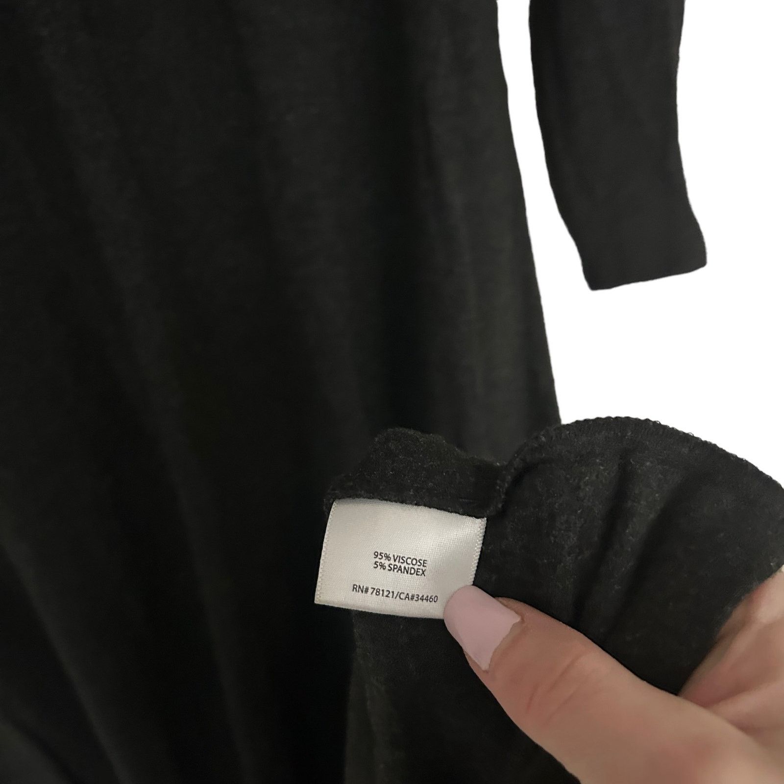 Eileen Fisher Eileen Fisher Dark Gray 3/4 Sleeve Dress Sz XS Size XS / US 0-2 / IT 36-38 - 3 Thumbnail