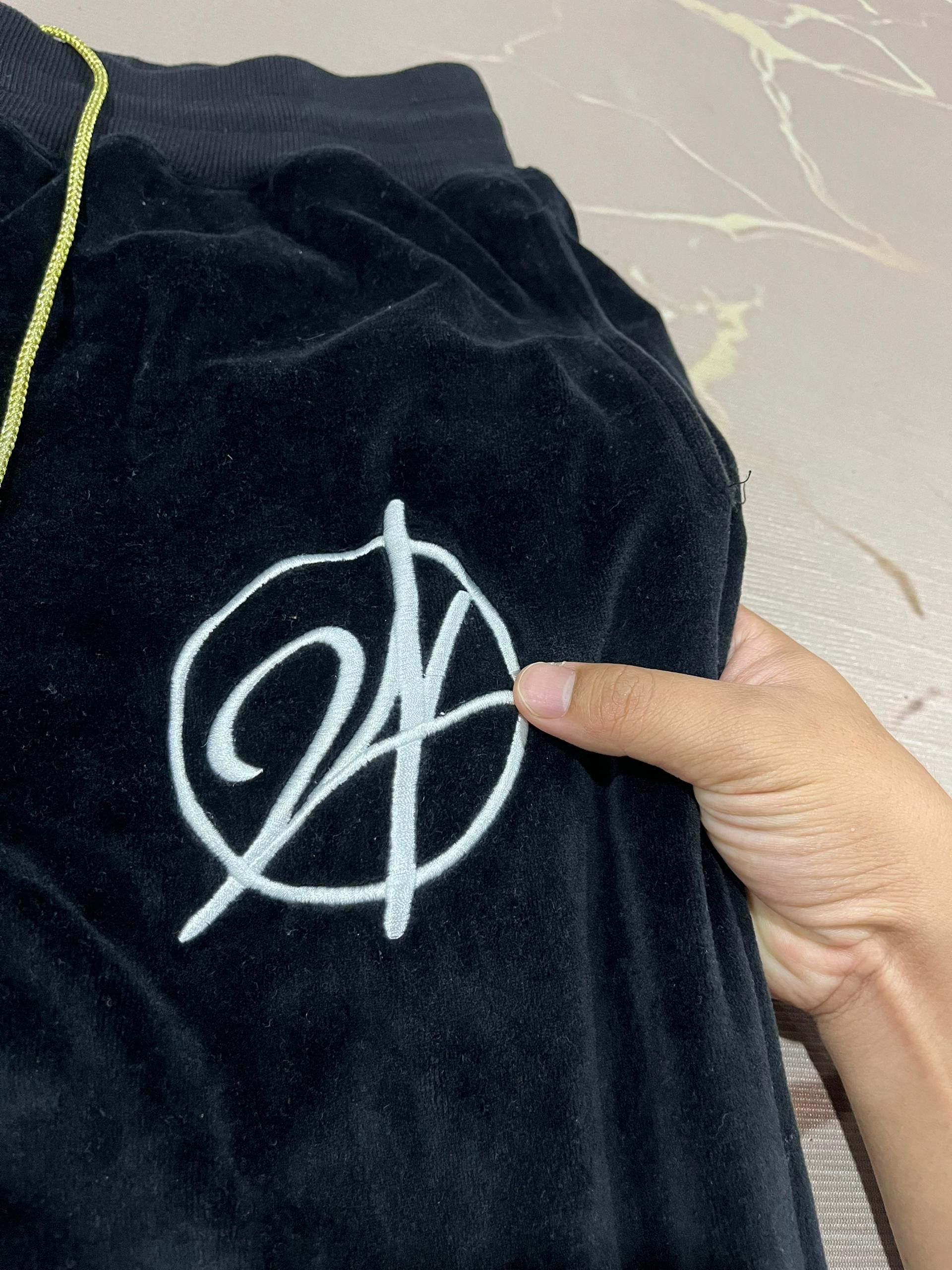 Japanese Brand 24 Karats Velvet Track Pants Script Logo M Size US 30 / EU 46 - 5 Thumbnail
