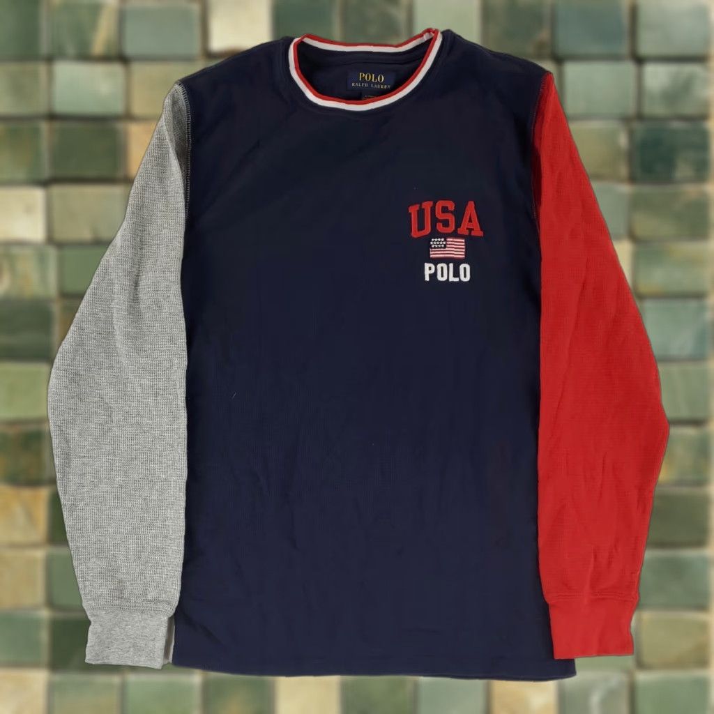 Polo Ralph Lauren Polo Ralph Lauren Shirt Sleepwear Thermal Blue Red Gray USA Flag Mens M Multicolor Shirt Sleepwear Traditional USA Flag Theme Mens M Size US M / EU 48-50 / 2 - 1 Thumbnail