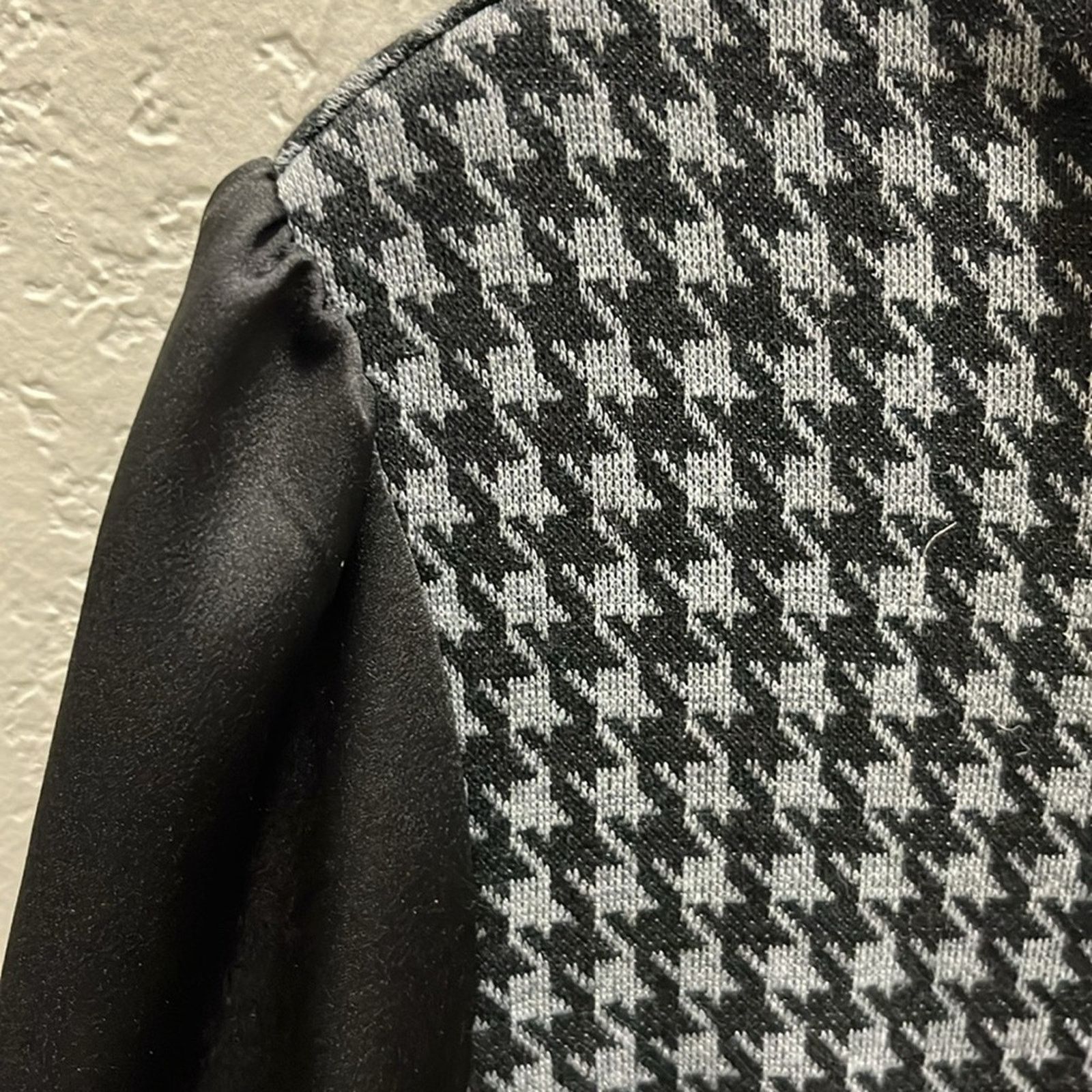Tommy Hilfiger Tommy Hilfiger Women Pan Collar Dress Houndstooth Black Size XL / US 12-14 / IT 48-50 - 8 Thumbnail