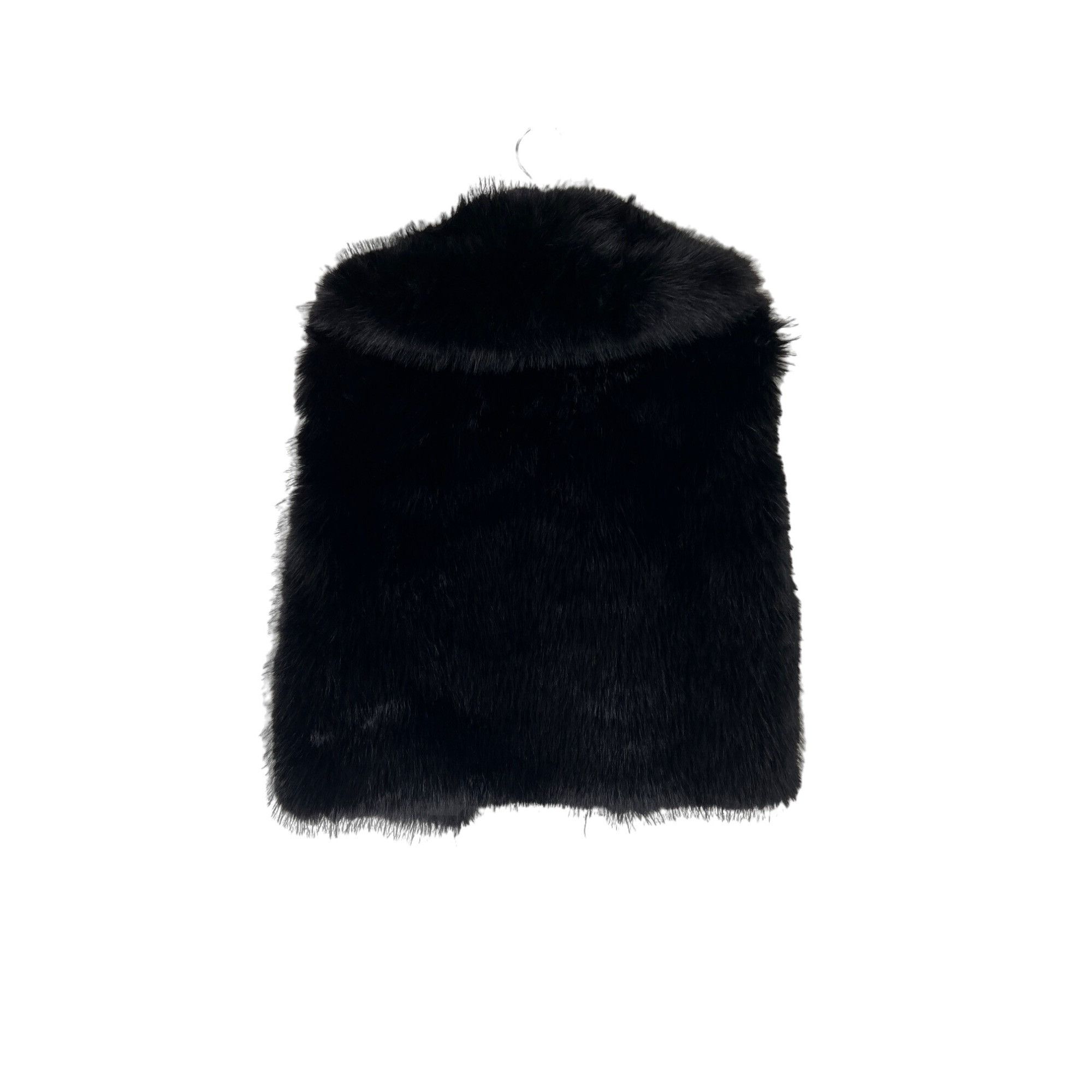 Zara Zara Black Faux Fur Cropped Vest Size S / US 4 / IT 40 - 9 Thumbnail