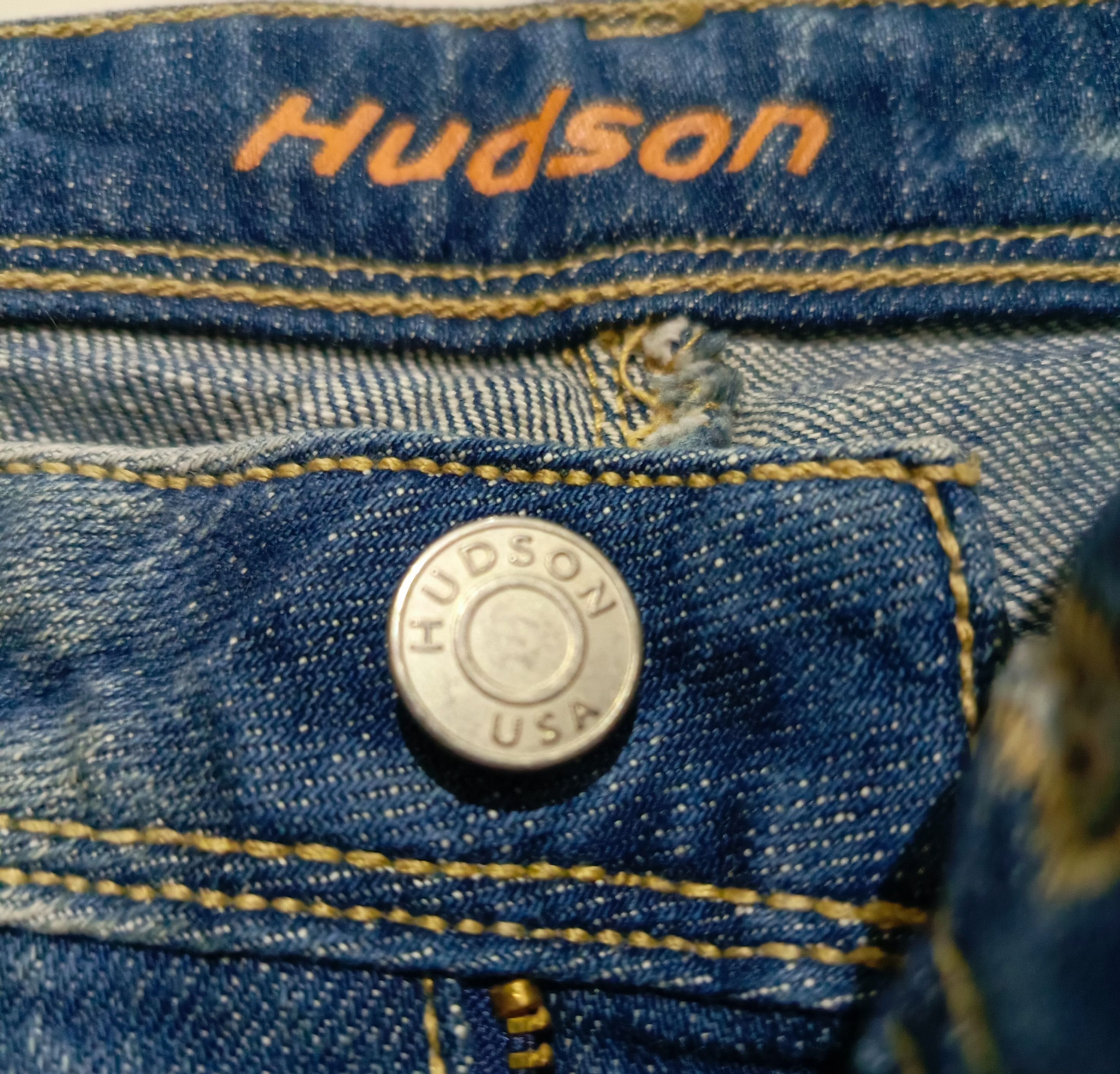 Hudson 1990's - Asymmetric Flared Low Denim Jeans Size US 29 - 10 Thumbnail