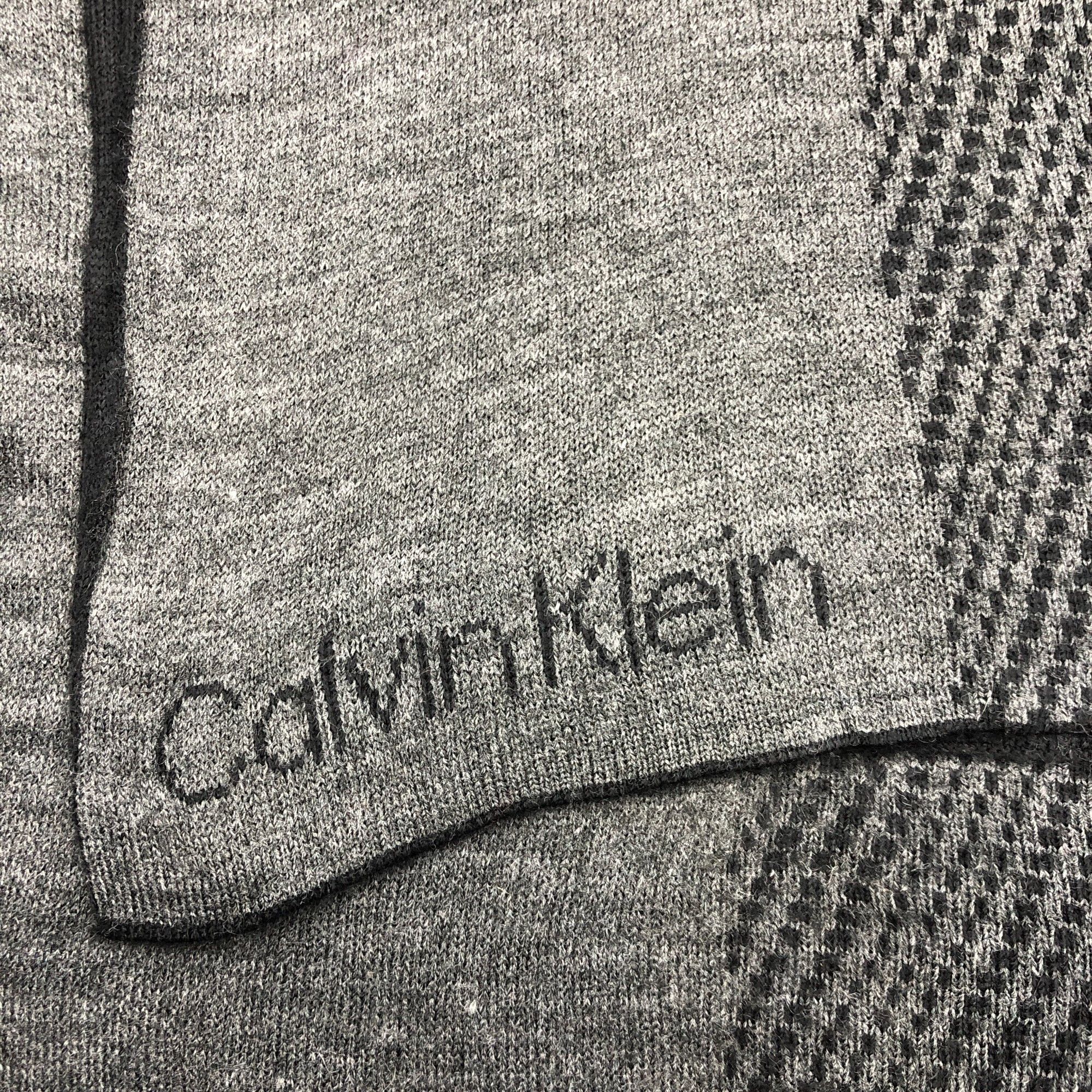 Calvin Klein Vintage Calvin Klein Scarf Ribbed Knit Wool Winter Scarves Size ONE SIZE - 5 Thumbnail
