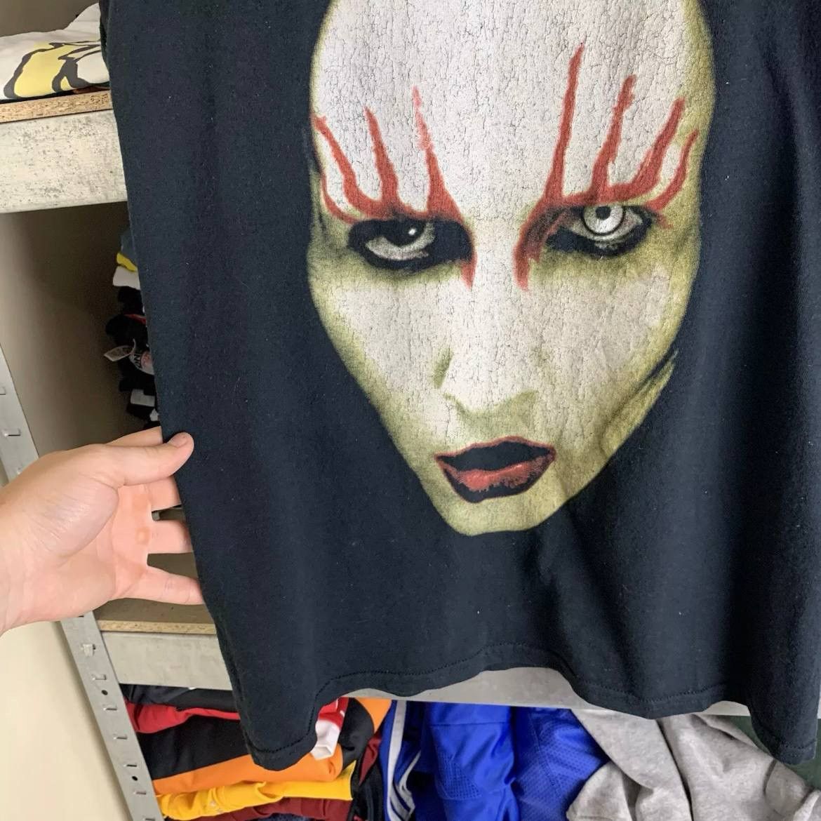 Band Tees Rare! Marilyn Manson Big Face Logo Tee Vintage 00s Size US S / EU 44-46 / 1 - 6 Thumbnail