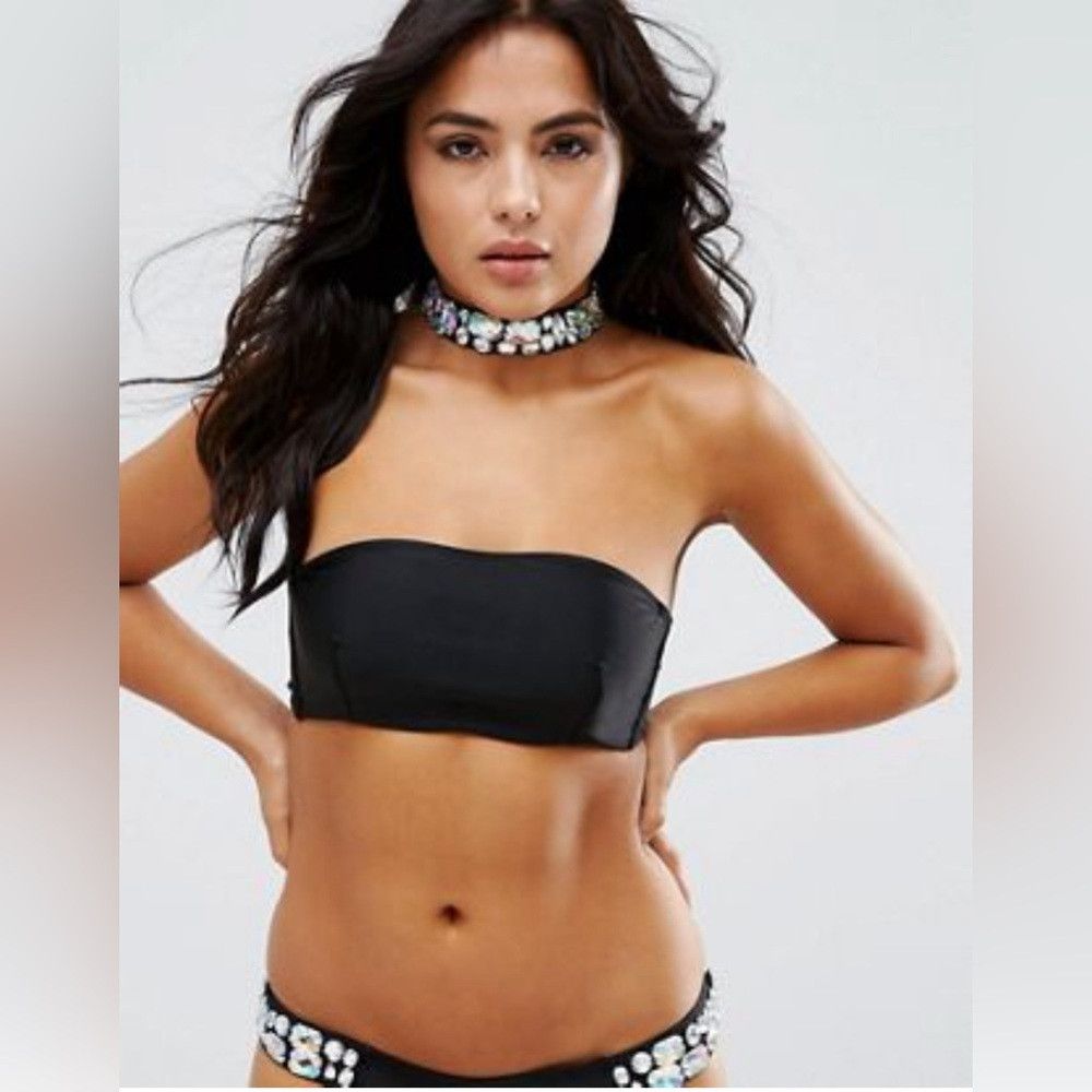 Asos ASOS Jewel Embellished Choker Bikini Top 34DDD & Tanga Biki Size L / US 10 / IT 46 - 1 Thumbnail
