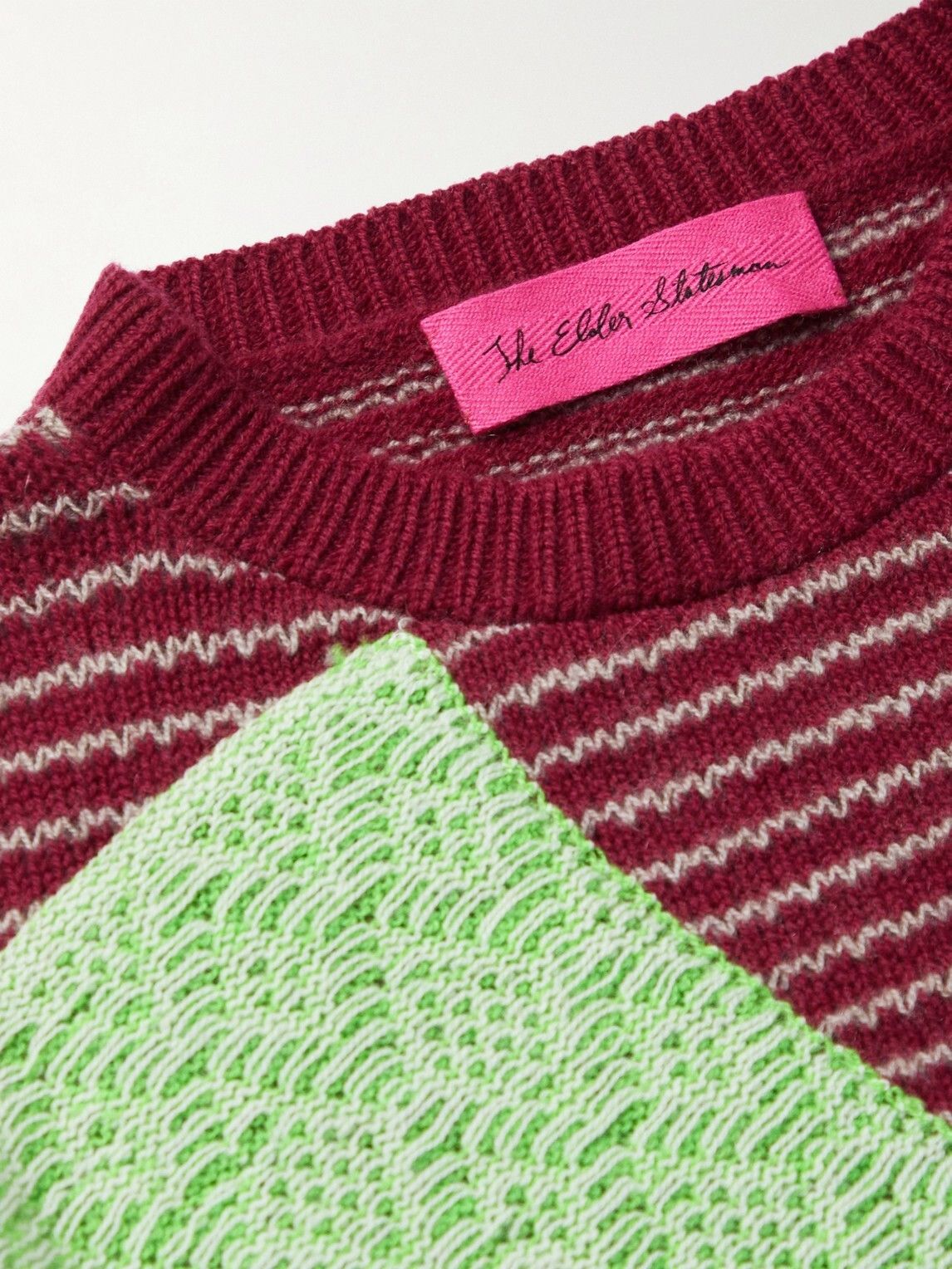 Moyen Patchwork Mercerised Wool And Cashmere-Blend Sweater, Men's — image 5 of 5