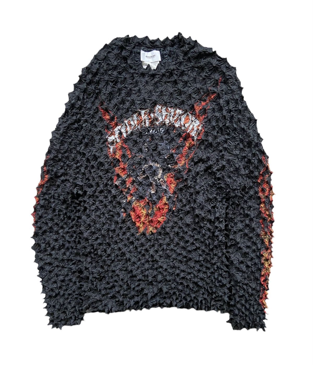 トップス doublet shibori spider sweater Doublet Black Shibori Long Sleeve T-Shirt Doublet