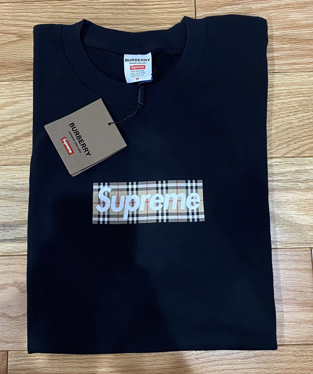image of Burberry Box Logo in Black, Men's (Size Medium)