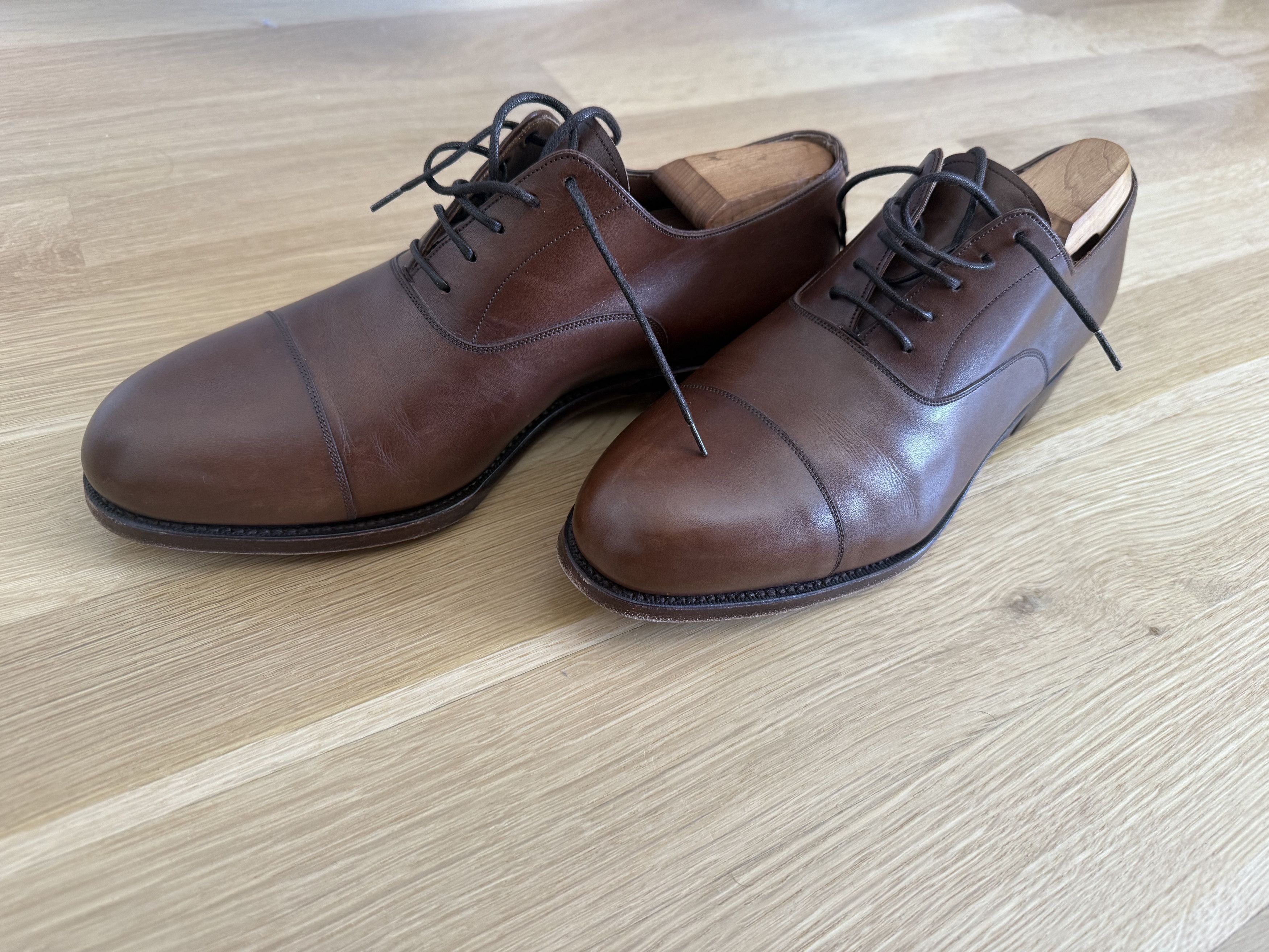 Carmina Carmina Brown Vegano Cap Toe Oxford (8.5UK - EEE fitting) Size US 9 / EU 42 - 1 Thumbnail