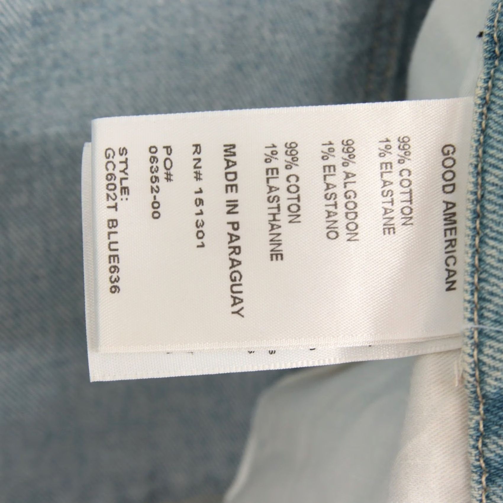 Good American Good American Womens Good Classic High Rise Straight Leg Jeans Light Wash Sz 26 Size 26" / US 2 / IT 38 - 4 Thumbnail