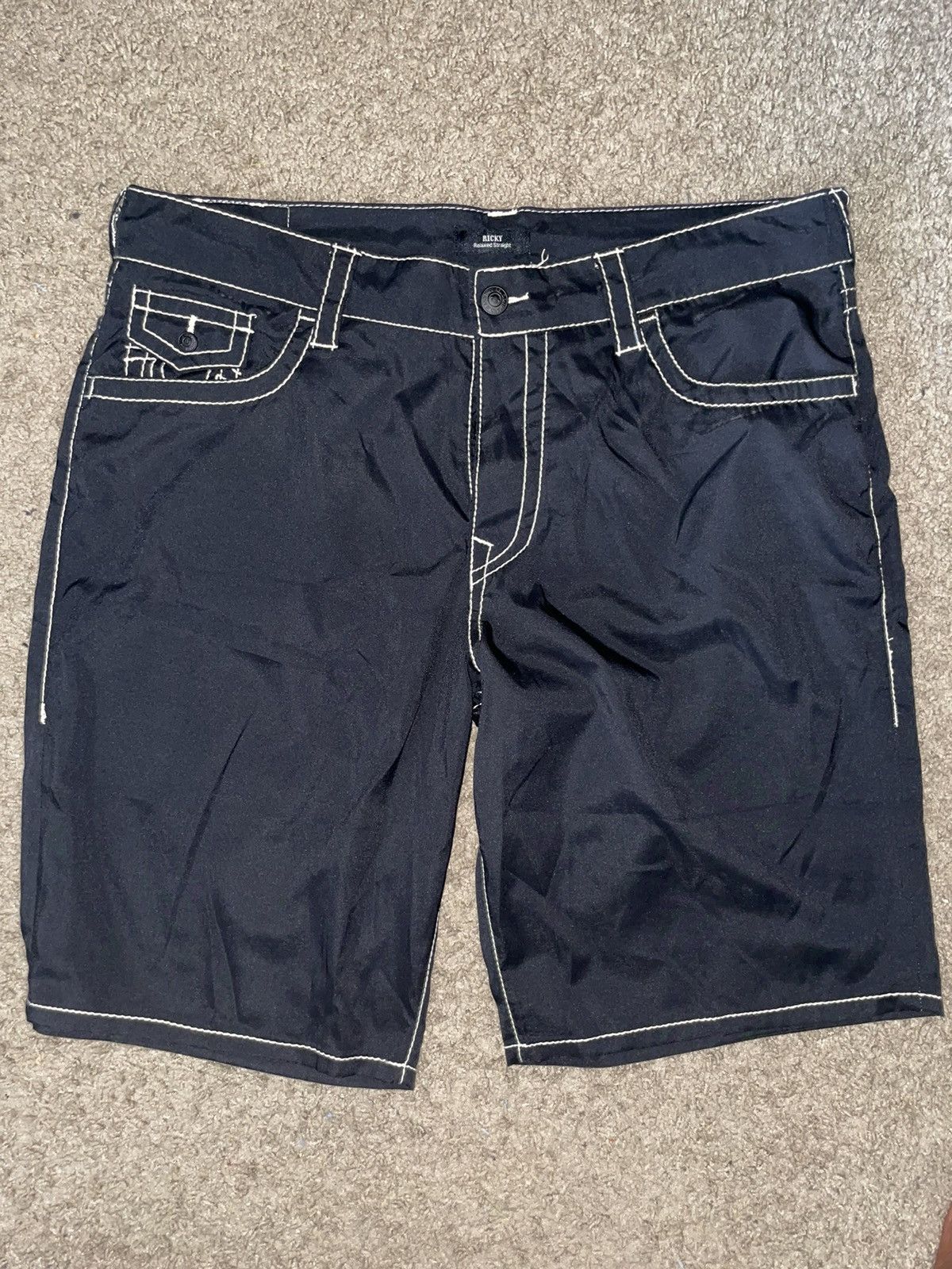 True Religion True Religion Brand Jeans Ricky Stich Shorts Size US 36 / EU 52 - 3 Thumbnail