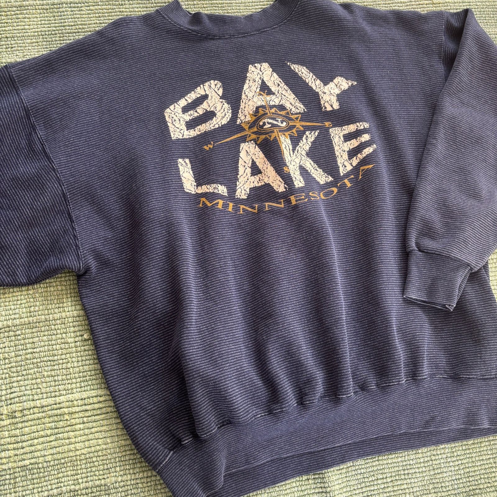 Vintage Vintage 1990s Bay Lake Minnesota cotton sweatshirt size L/XL Size US L / EU 52-54 / 3 - 3 Thumbnail