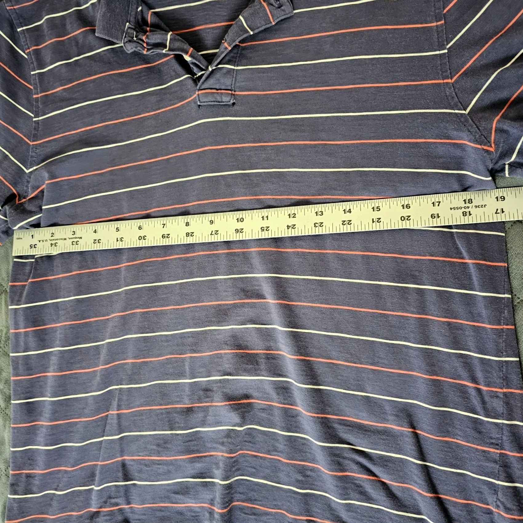 J.Crew J.CREW Polo Shirt Men's M Short Sleeve Purple Stripe Lightweight Performance Polo Shirt Core Sports Logo Embroidered Breathable Casual Golf Walking Size US M / EU 48-50 / 2 - 5 Thumbnail