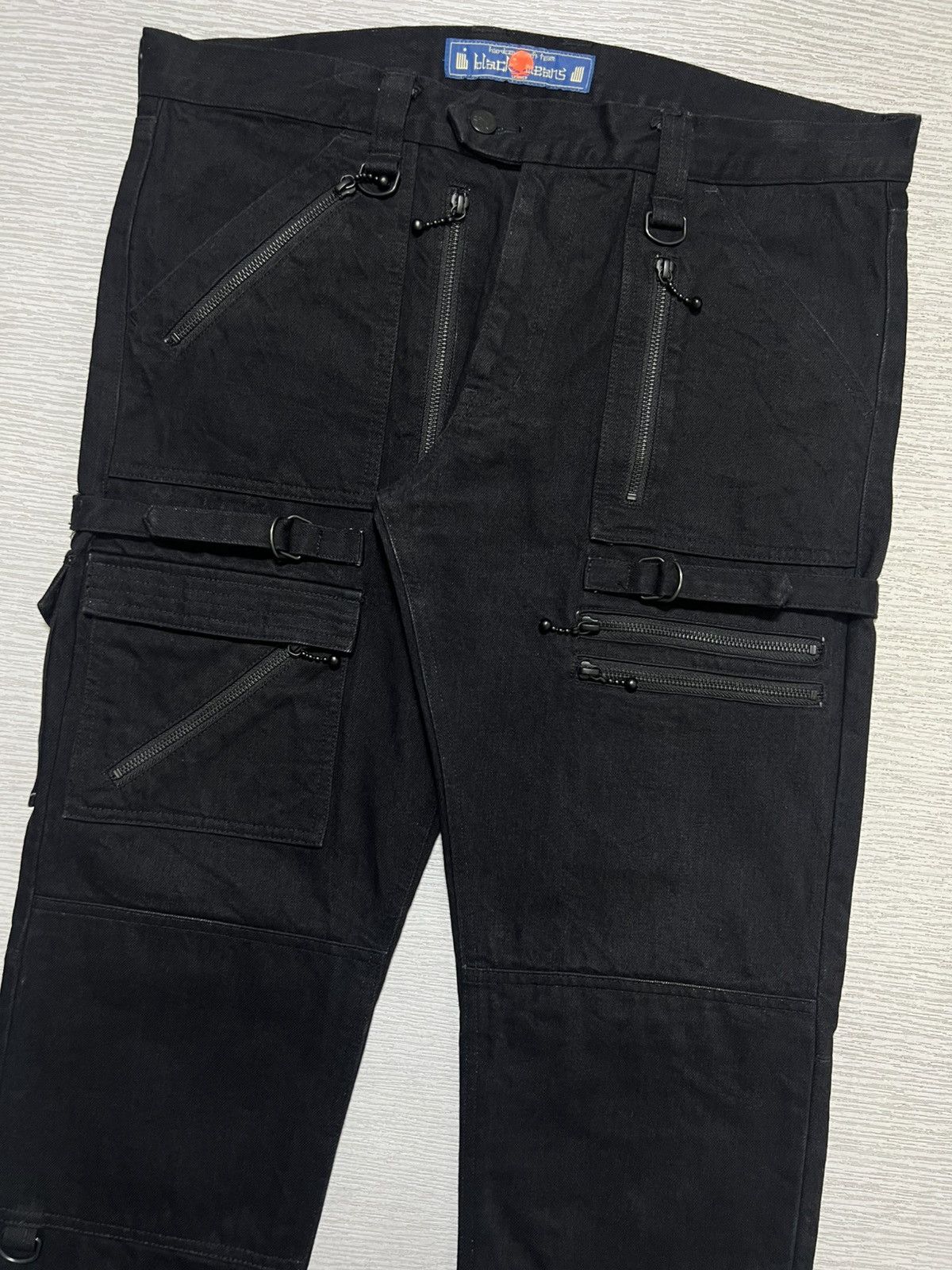 Blackmeans Blackmeans - Moto Denim Cargo Pants Size US 36 / EU 52 - 3 Thumbnail