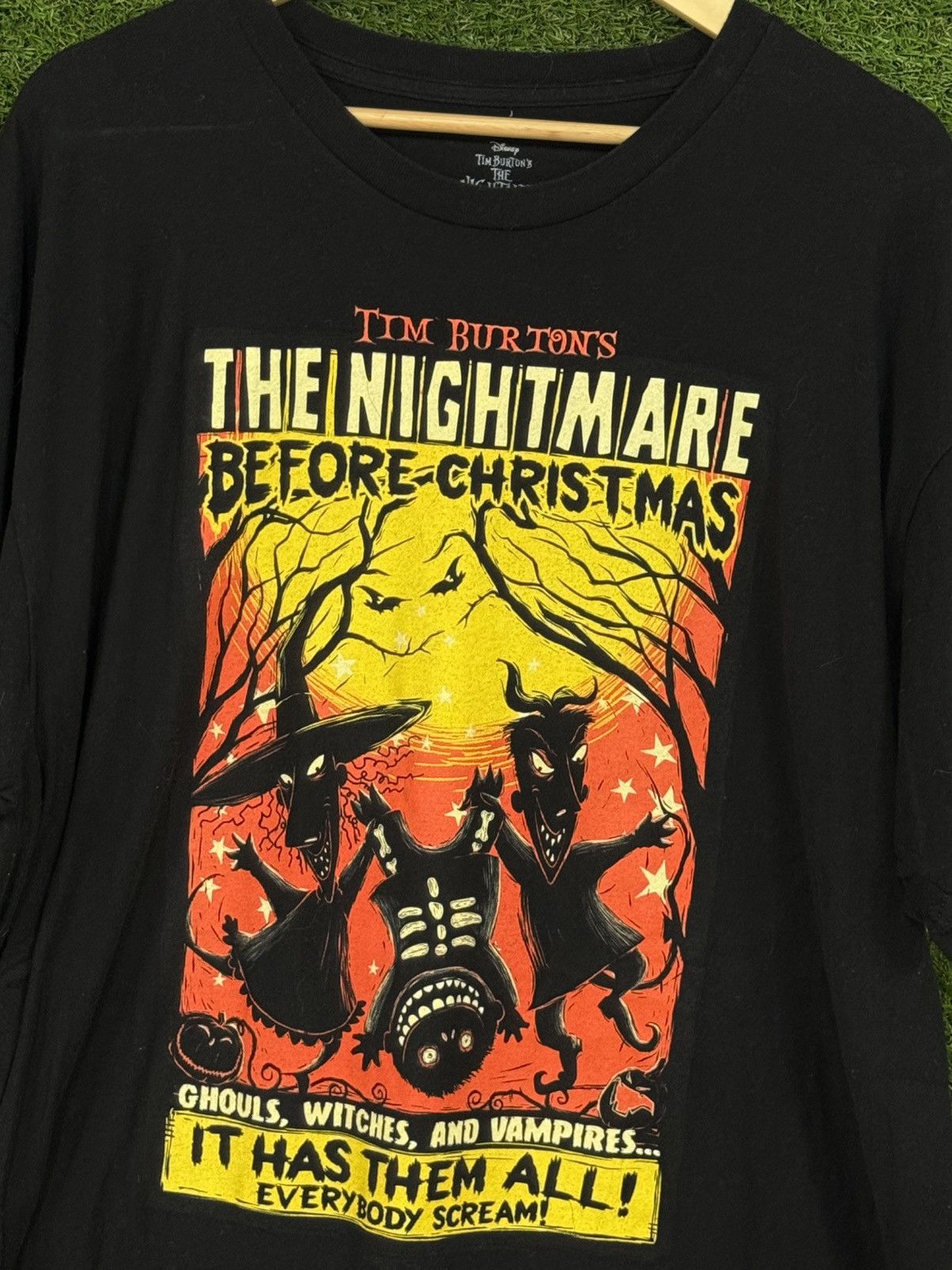 Vintage Nightmare Before Christmas Tim Burton Goth Tee Black XXL Size US XXL / EU 58 / 5 - 2 Thumbnail