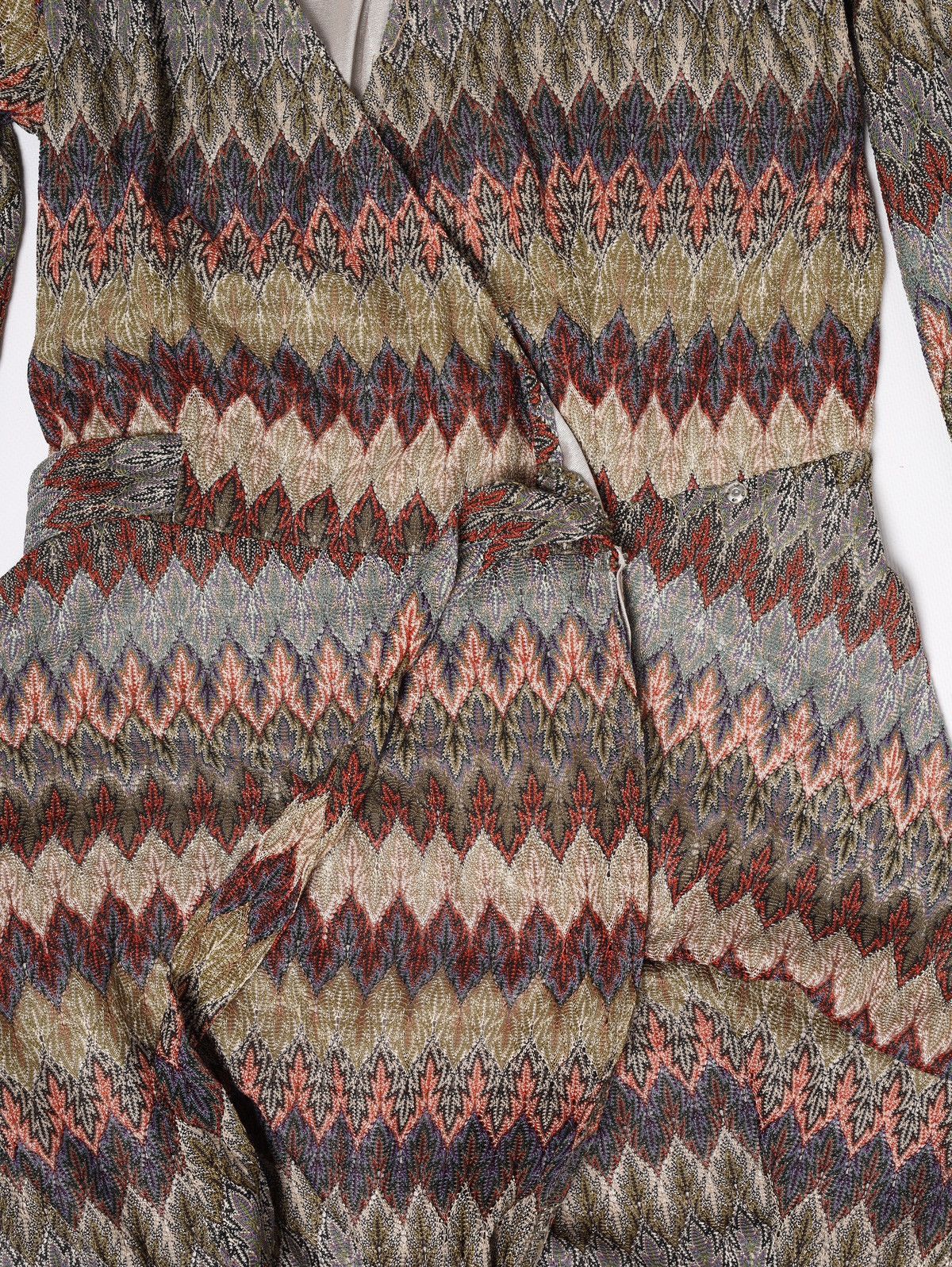 Missoni Missoni Geometric Cotton Viscose Linen Dress Long Printed Size XS / US 0-2 / IT 36-38 - 7 Thumbnail