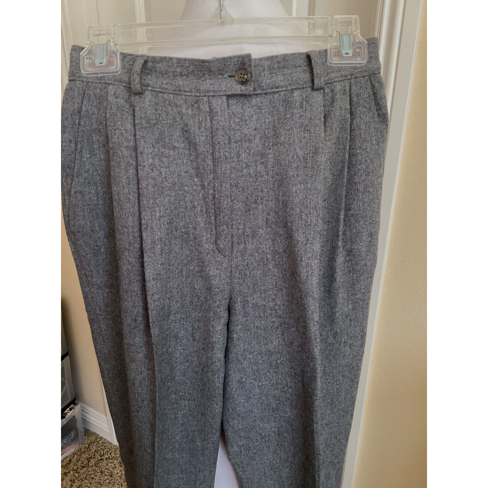 Pendleton VINTAGE PENDLETON 100% VIRGIN WOOL GRAY PLEATED PANTS SZ 8P Size 30" / US 8 / IT 44 - 3 Thumbnail