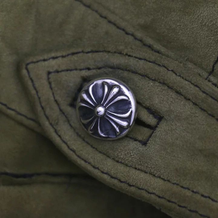 Chrome Hearts Chrome Hearts Cross Button Suede Jacket Size US S / EU 44-46 / 1 - 7 Thumbnail