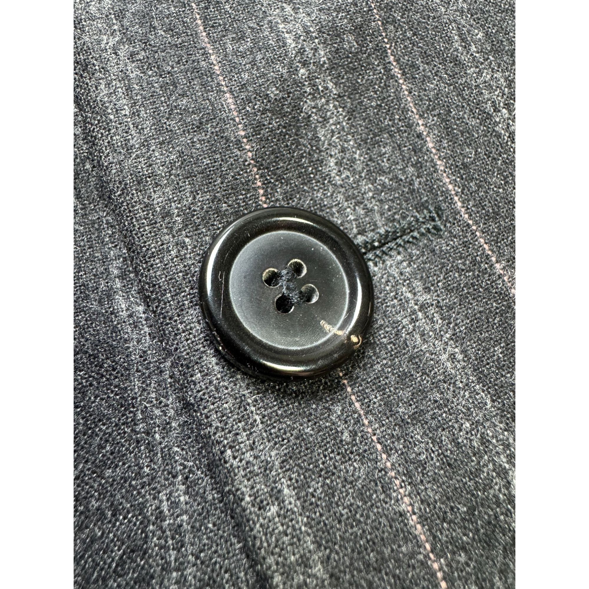 Hugo Boss Hugo Boss Striped Wool Blend 2 Button Blazer (Y1148) Size 44R - 4 Thumbnail