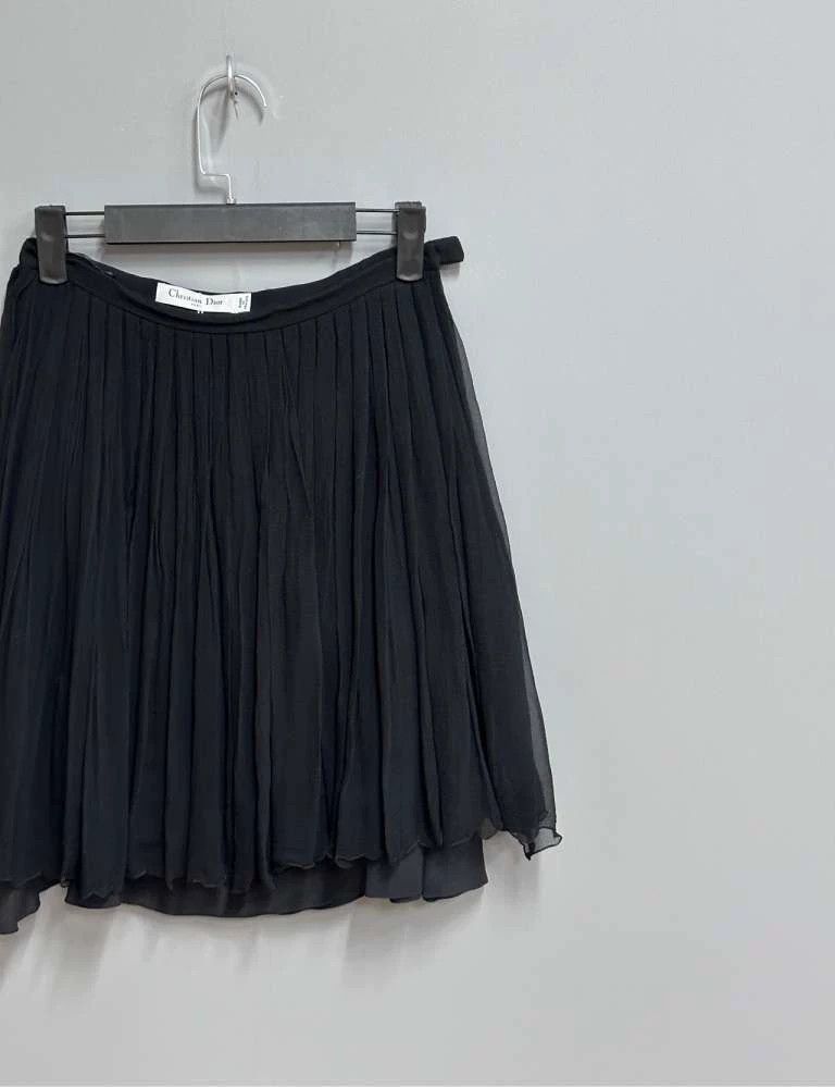Dior Black Sheer Skirt by Dior-2505 Size 34" / US 12 / IT 48 - 2 Thumbnail