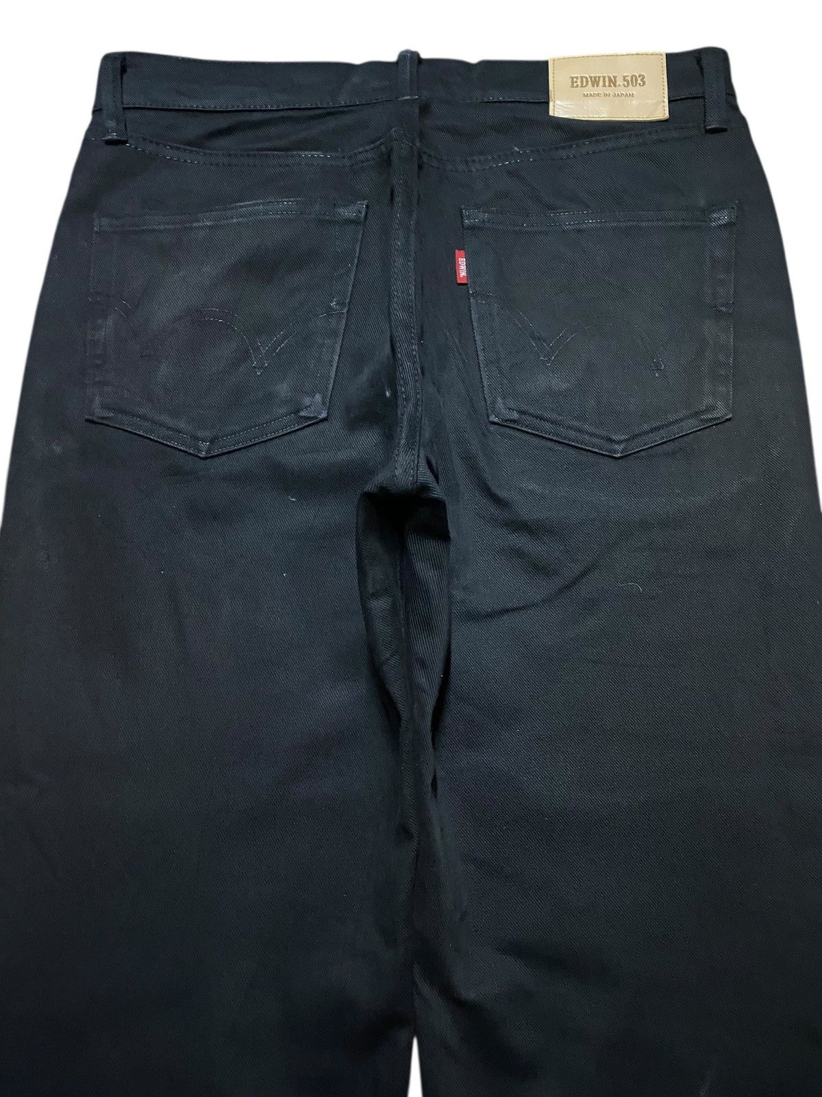 Edwin Vintage Edwin 503 Black Denim Slim Fit Jeans Size US 32 / EU 48 - 4 Thumbnail