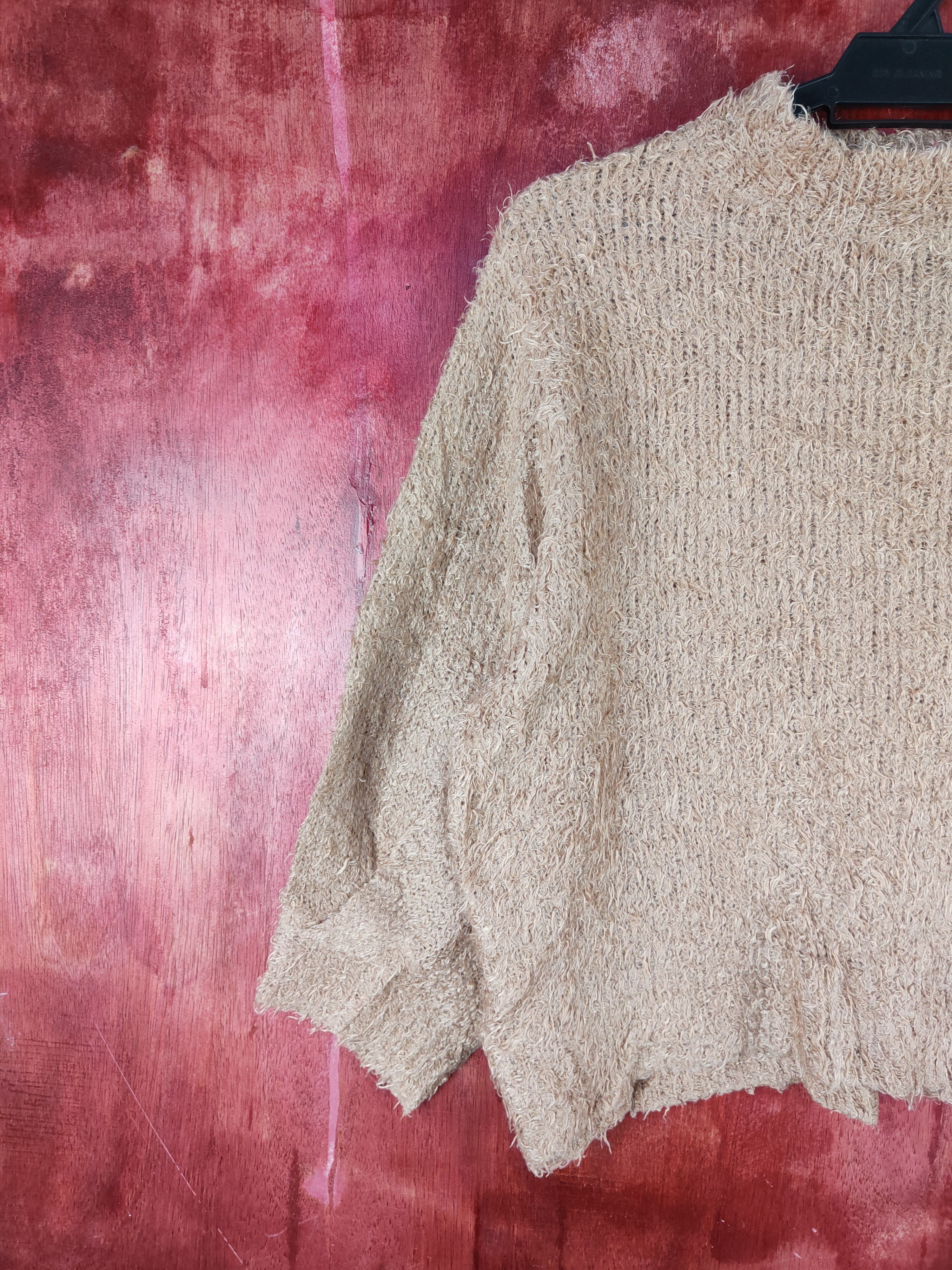GU × Homespun Knitwear × Japanese Brand GU Brown Shag Shaggy Fur Mohair Knitwear #S1991 Size M / US 6-8 / IT 42-44 - 3 Thumbnail