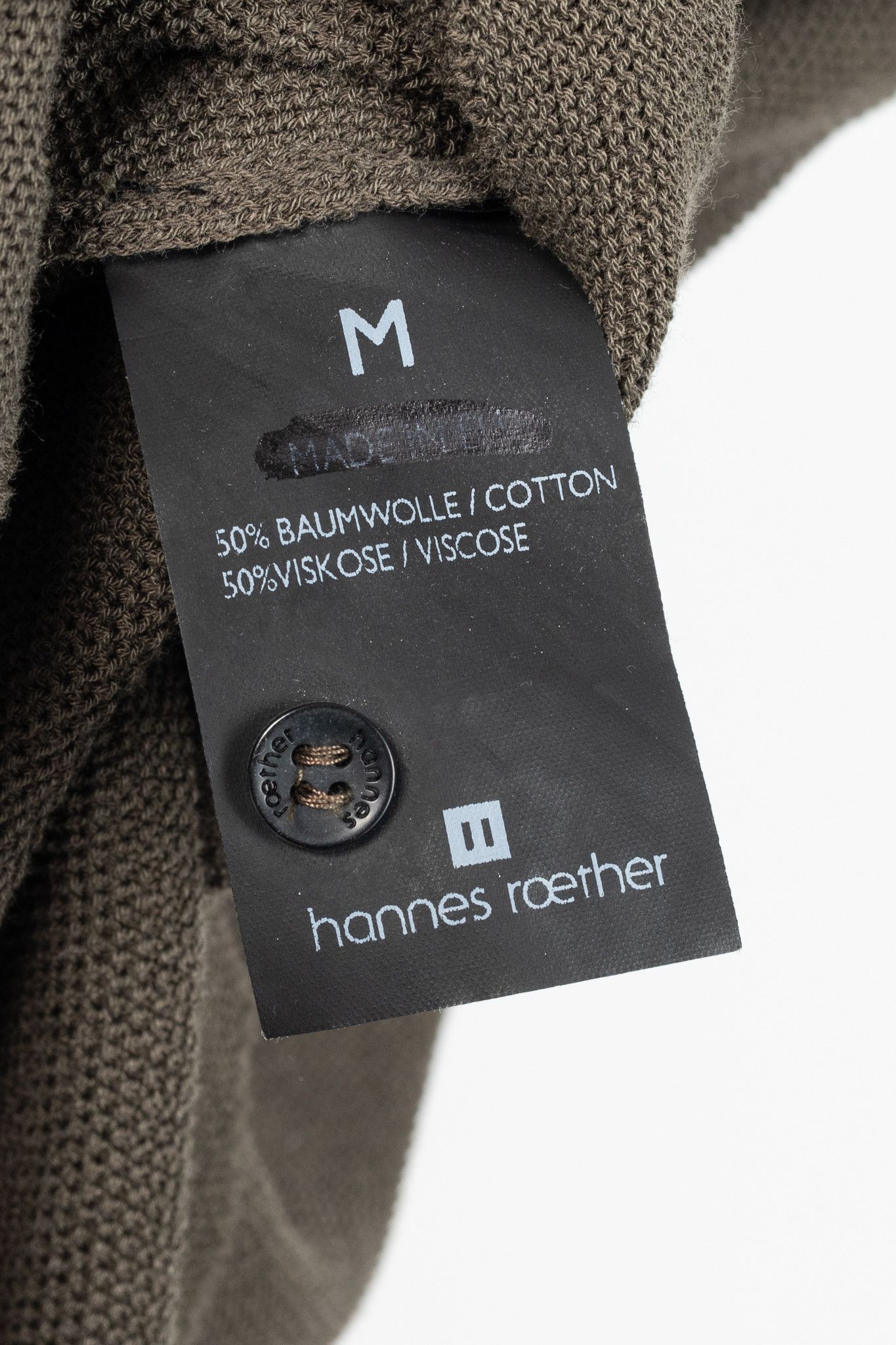 hannes roether hannes roether Brown Cotton-Blend Pique-Knit Buttoned Top Size US M / EU 48-50 / 2 - 10 Thumbnail