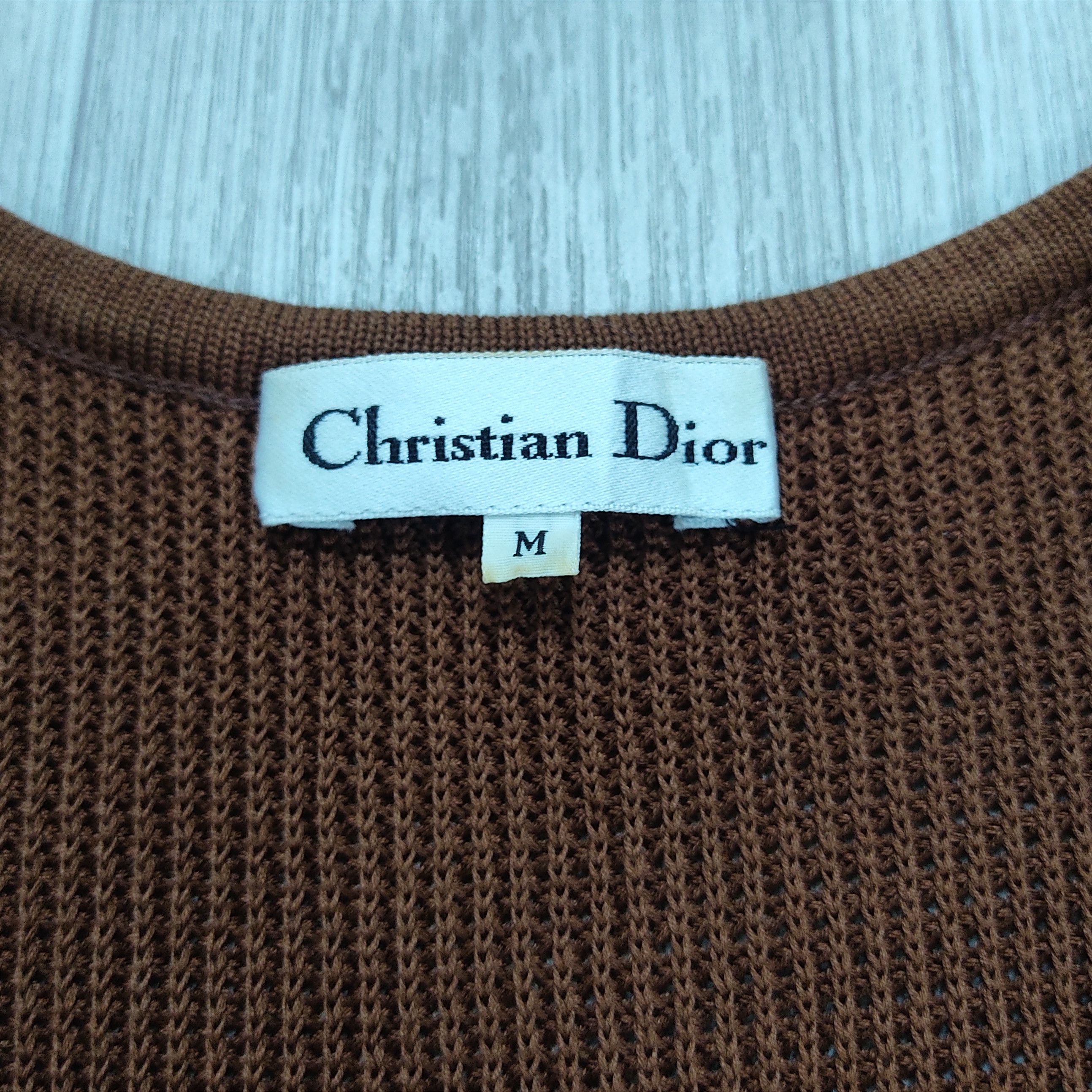 Christian Dior Monsieur × Homespun Knitwear × Vintage Vintage CHRISTIAN DIOR Plain Knit Top Size M / US 6-8 / IT 42-44 - 6 Thumbnail