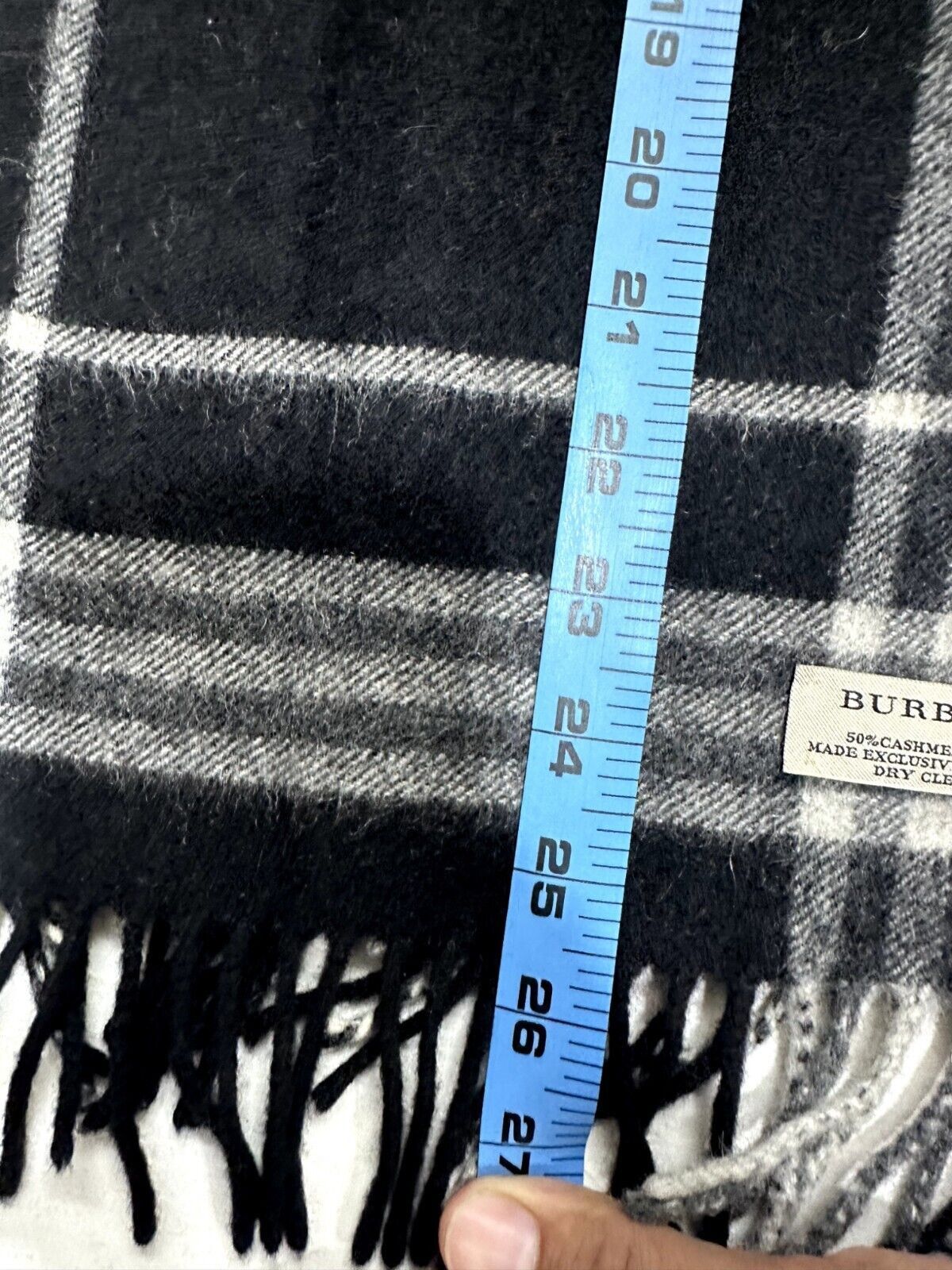 Burberry Burberry Vintage Unisex Scarf 50%Cashmere 50%Wool Size ONE SIZE - 6 Thumbnail