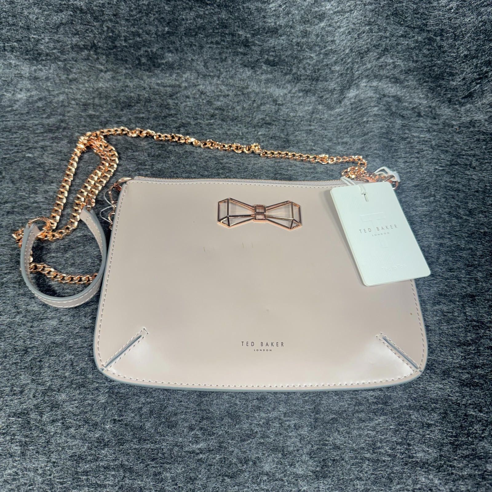 Ted Baker Ted Baker Bag Pink Greta Geo Bow Crossbody Gold Bow NEW Size ONE SIZE - 1 Thumbnail