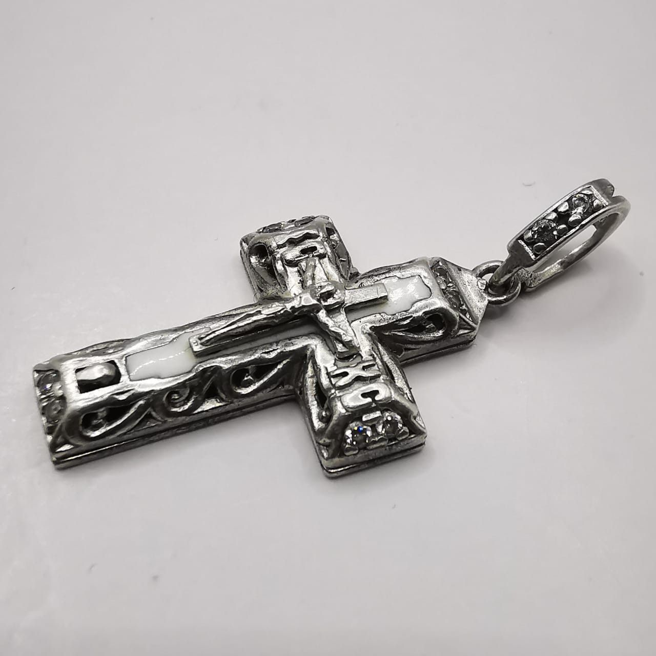 Sterling Silver Vintage Elegant Cross Pendant made of 925 Silver 4,41g Size ONE SIZE - 2 Thumbnail