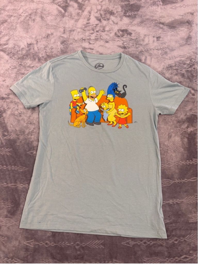 The Simpsons Men's The Simpsons T-Shirt Size S Light Blue Size US S / EU 44-46 / 1 - 2 Thumbnail