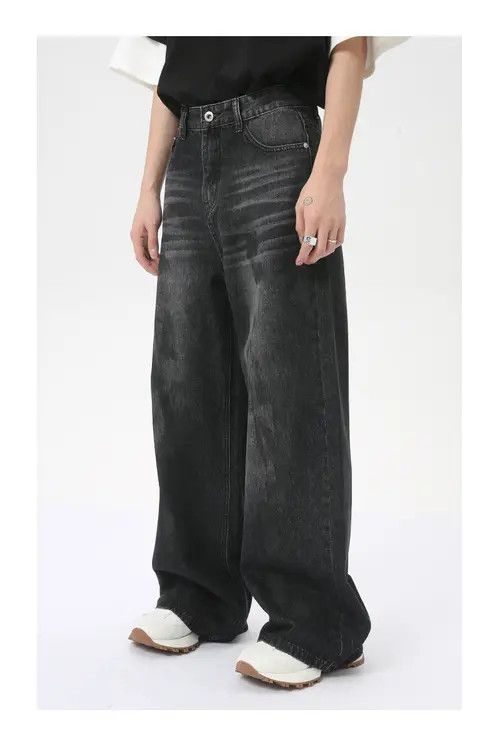 VIBE Street fashion dirty dyed straight jeans trendy y2k Size US 32 / EU 48 - 6 Thumbnail