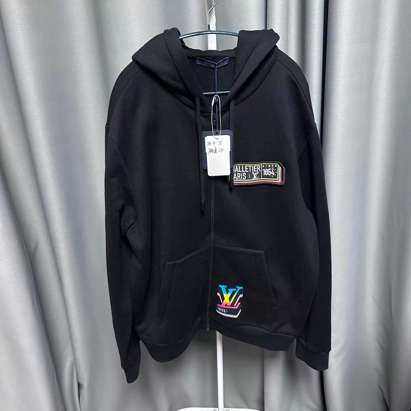 Louis Vuitton LV SS23 Patterned Zipper Hoodie Black XL Size US XL / EU 56 / 4 - 1 Thumbnail