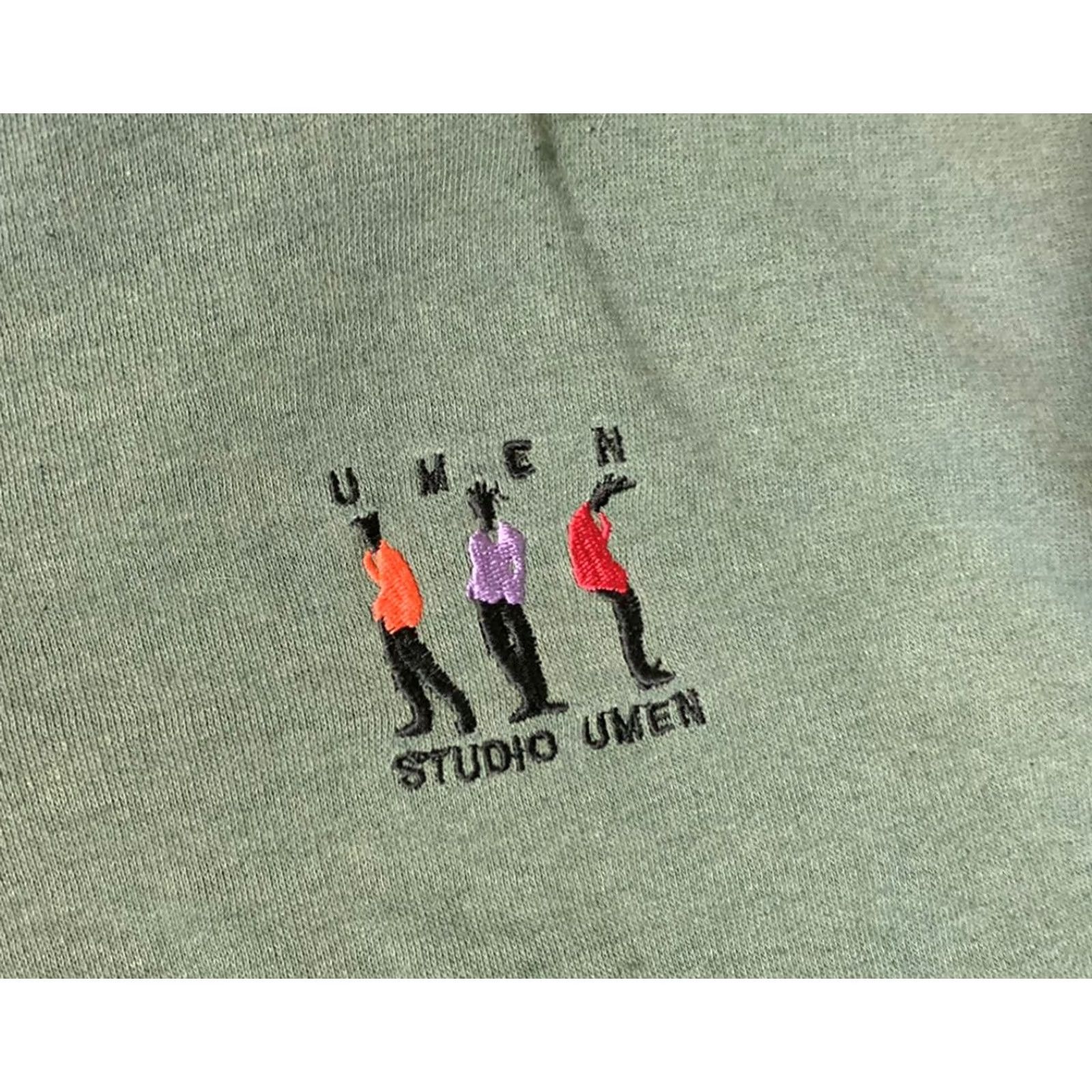 Vintage VINTAGE Umen Studio Mens Green Pullover Sweatshirt XL 90s Hip Hop Size US XL / EU 56 / 4 - 2 Thumbnail