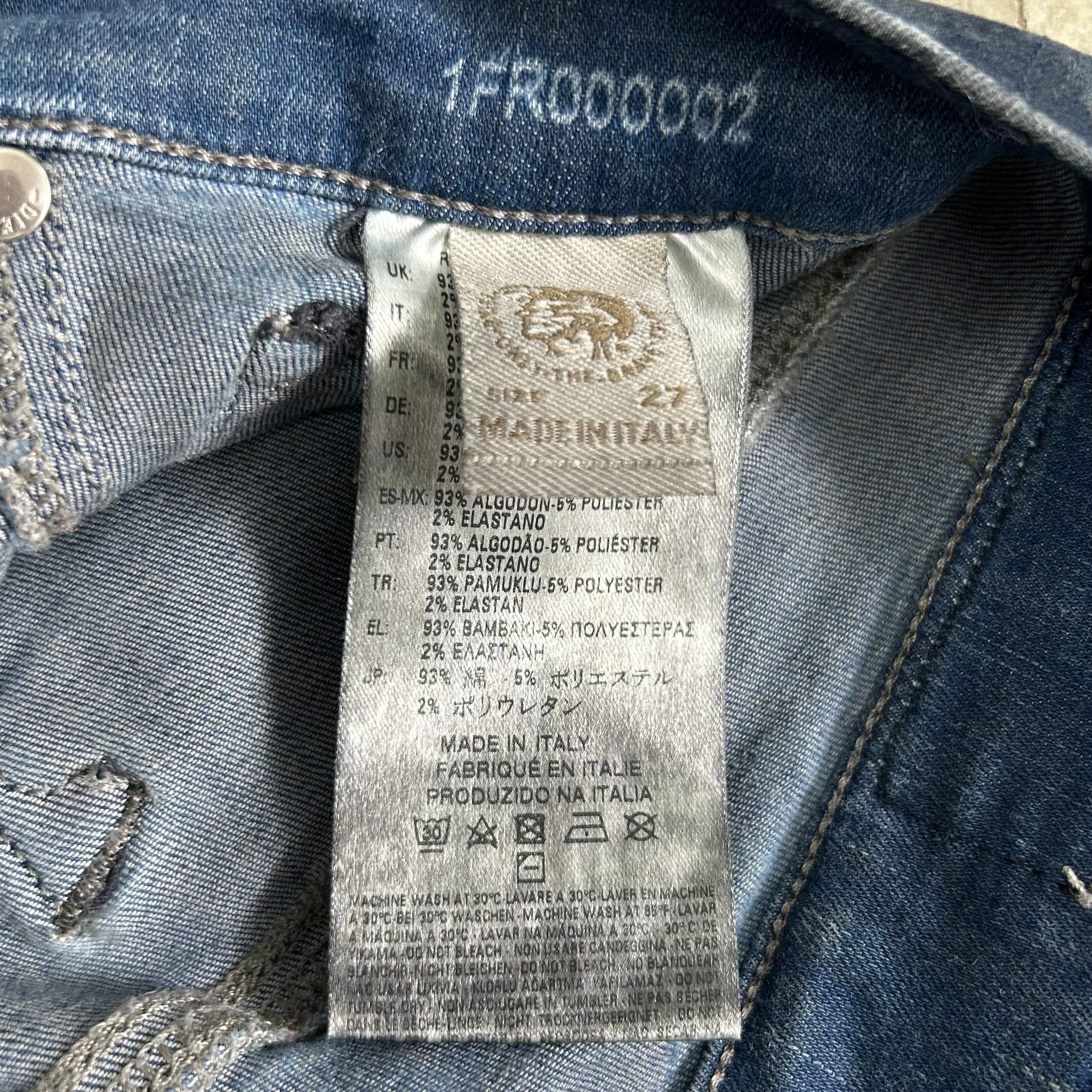 Diesel Diesel Skinny Blue Camouflage Jeans Size 28" / US 6 / IT 42 - 7 Thumbnail