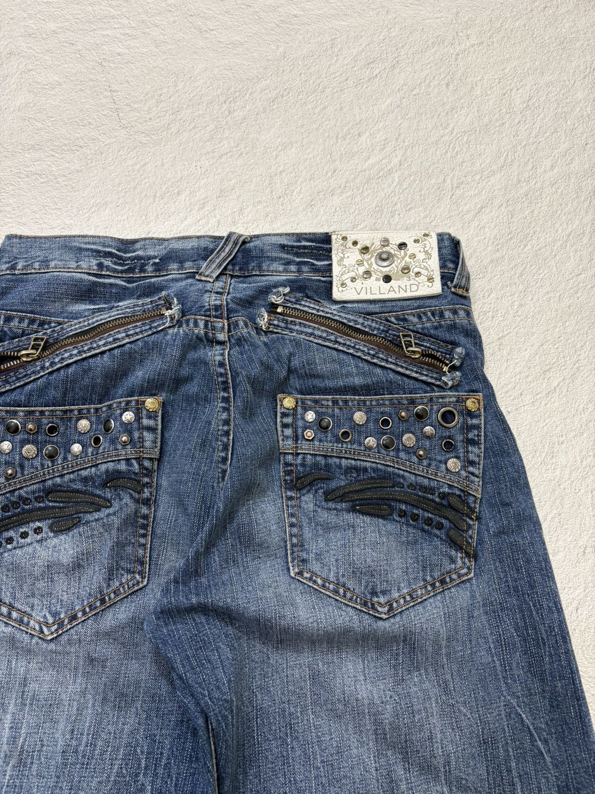 Hysteric Glamour 2000s villand japan swarovski studet punk Denim Y2k style Size US 31 - 3 Thumbnail