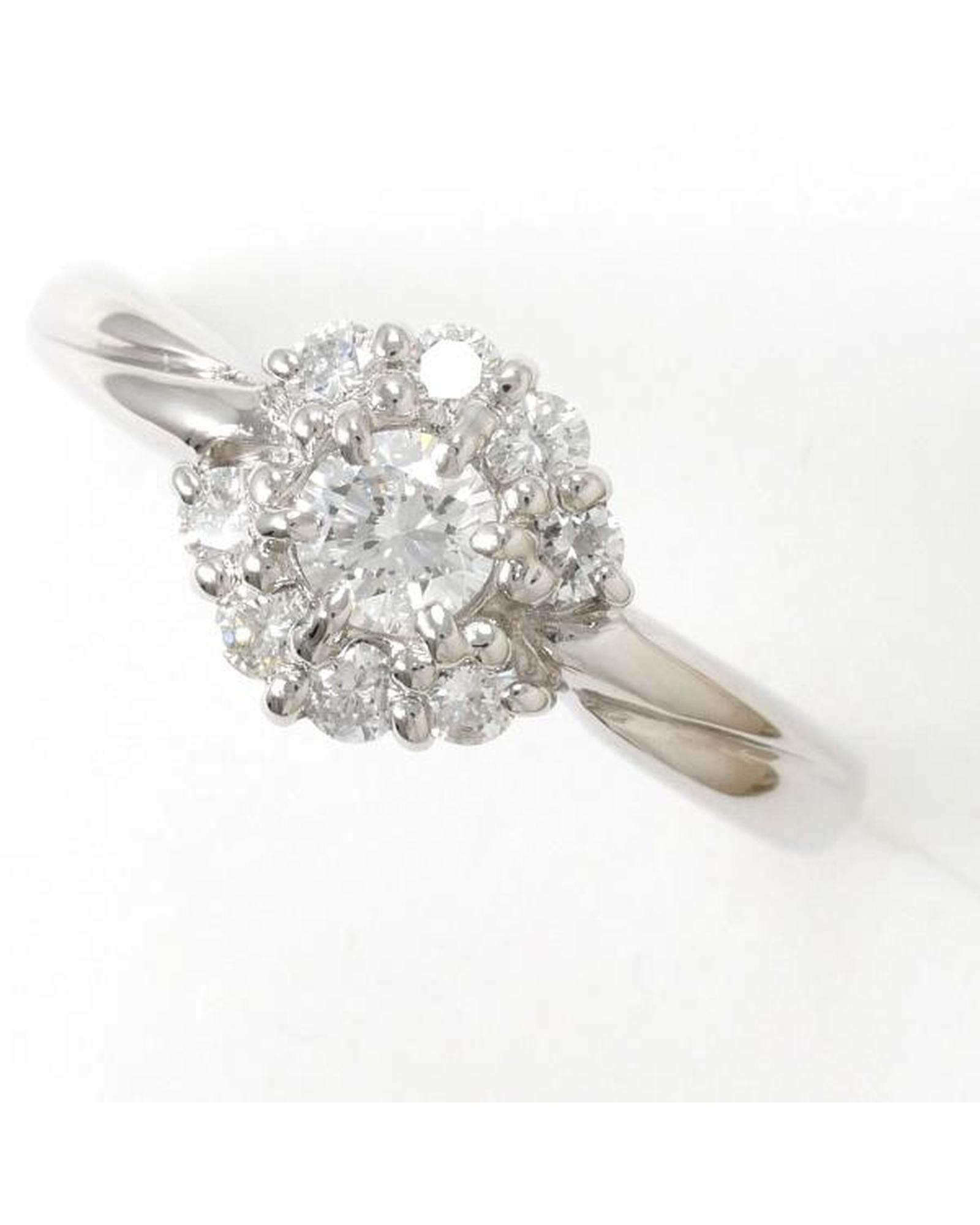 image of Flower Diamond Ring In Silver, Women's