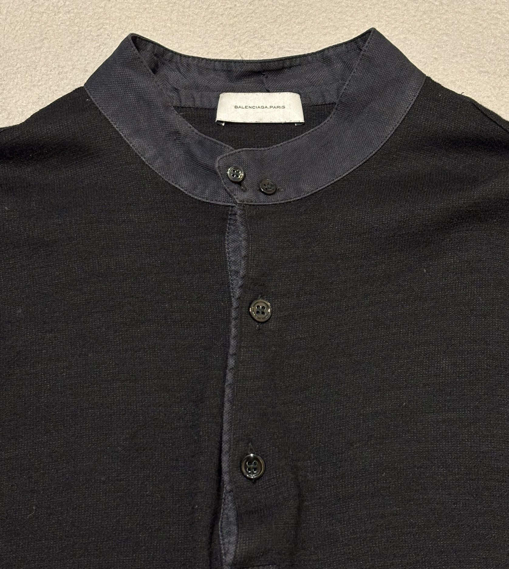 Balenciaga Balenciaga Wool Silk Black Sweater Buttons Large Size L / US 10 / IT 46 - 6 Thumbnail