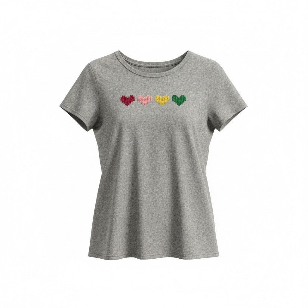 Loft LOFT Outlet Gray Heart Graphic T-Shirt Women’s Small Size S / US 4 / IT 40 - 1 Thumbnail