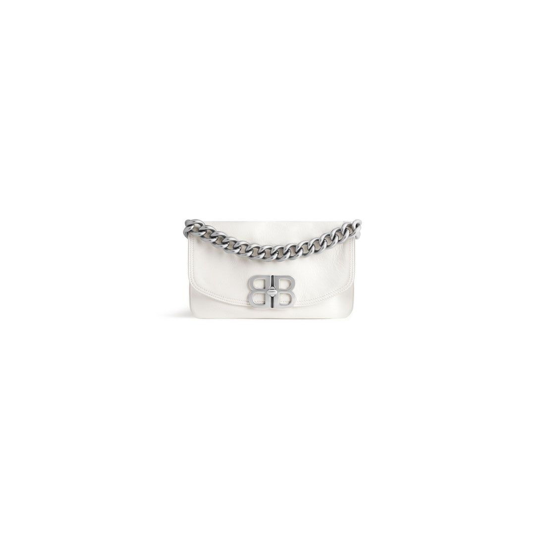 Balenciaga o1la1rc1a1125 Size: OS / BB Soft Flap Bag in White Size ONE SIZE - 1 Thumbnail