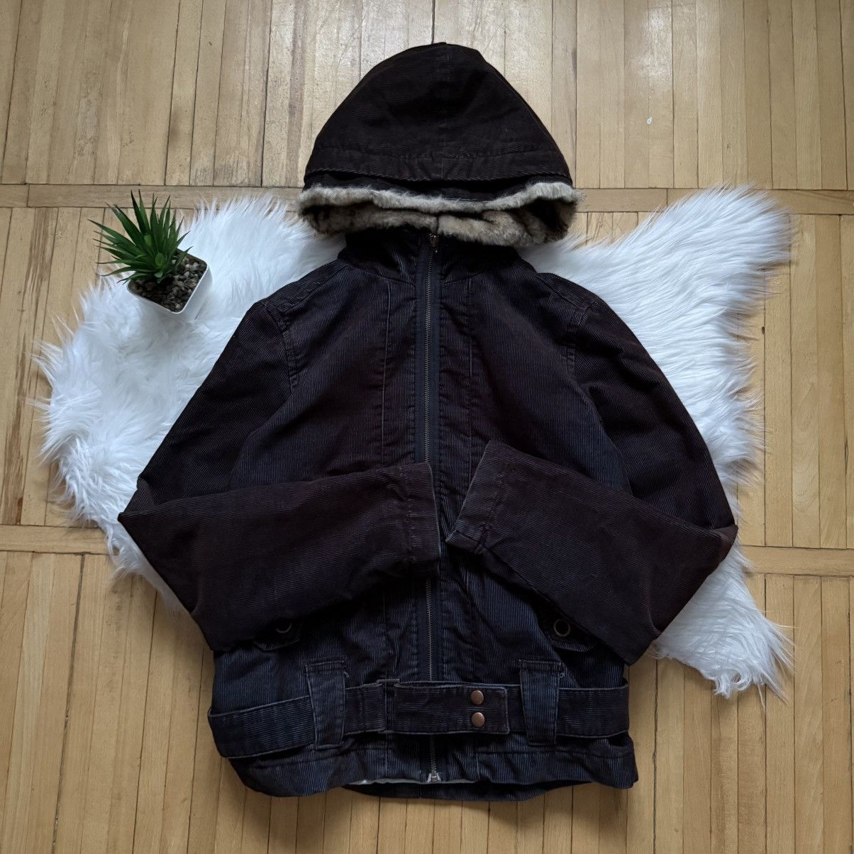 If Six Was Nine 📌 Vintage Rip Curl Avant Garde Y2K Bomber Jacket Fur Hood Size M / US 6-8 / IT 42-44 - 9 Thumbnail