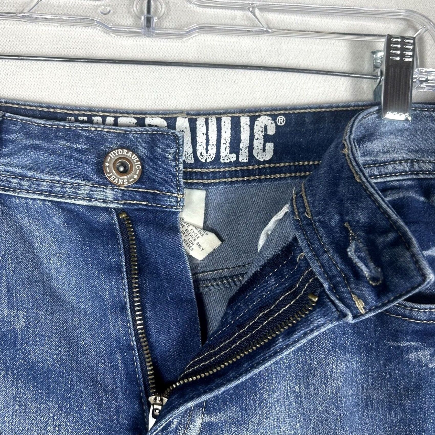 Vintage HYDRAULIC Skinny Jeans Blue High Rise 8 Women Denim 5-Pocket Stretch Pockets Button denim Quality Bailey Vintage No Size 30" / US 8 / IT 44 - 3 Thumbnail