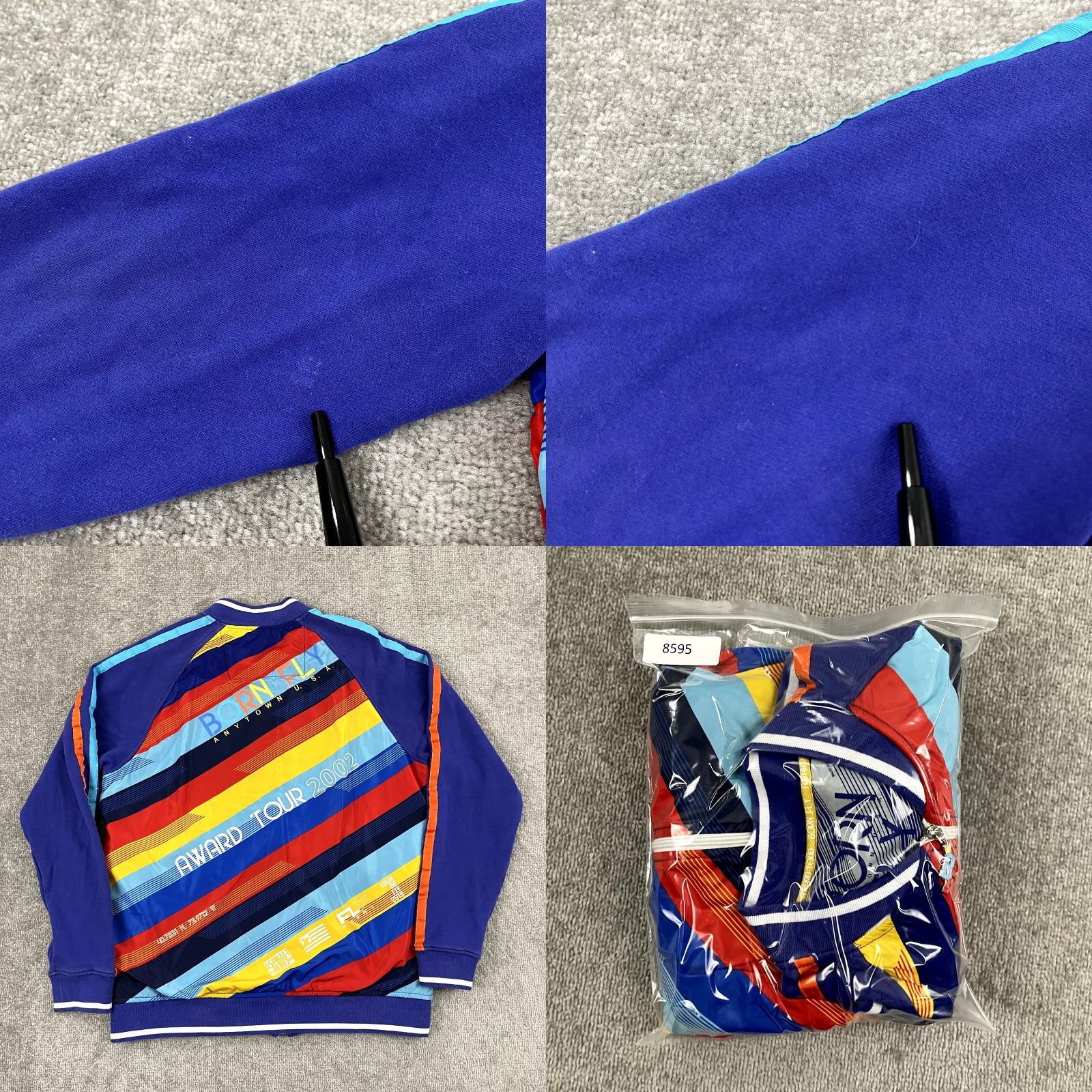 Born BORN FLY Jacket Mens XL Blue 2002 Hip Hop Track Full Zip Retro Y2K Award Tour Size US XL / EU 56 / 4 - 9 Thumbnail